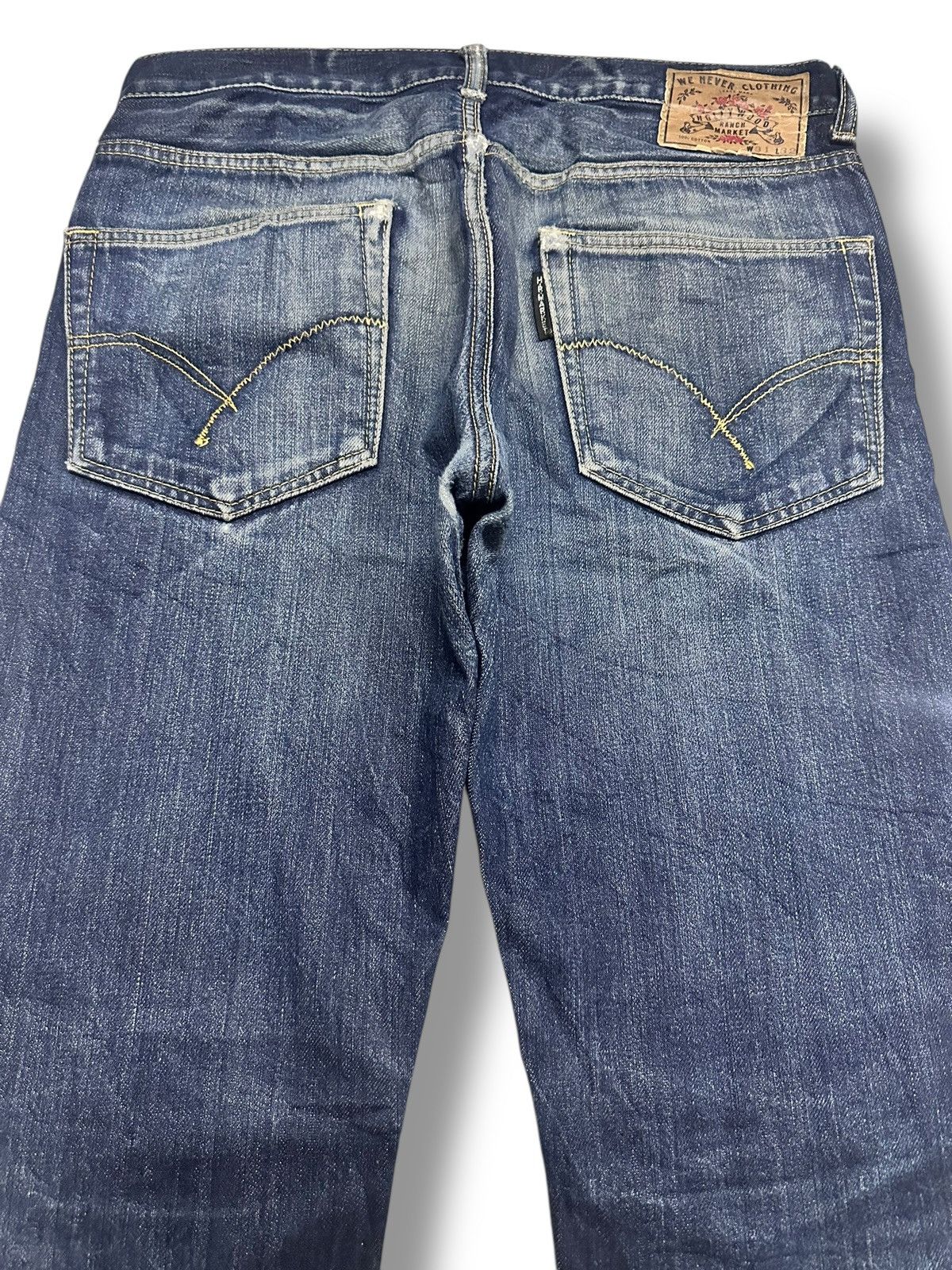 HOLLYWOOD RANCH MARKET Vintage HRM Distressed Jeans Baggy Loose With Thunder Faded Size US 32 / EU 48 - 5 Thumbnail