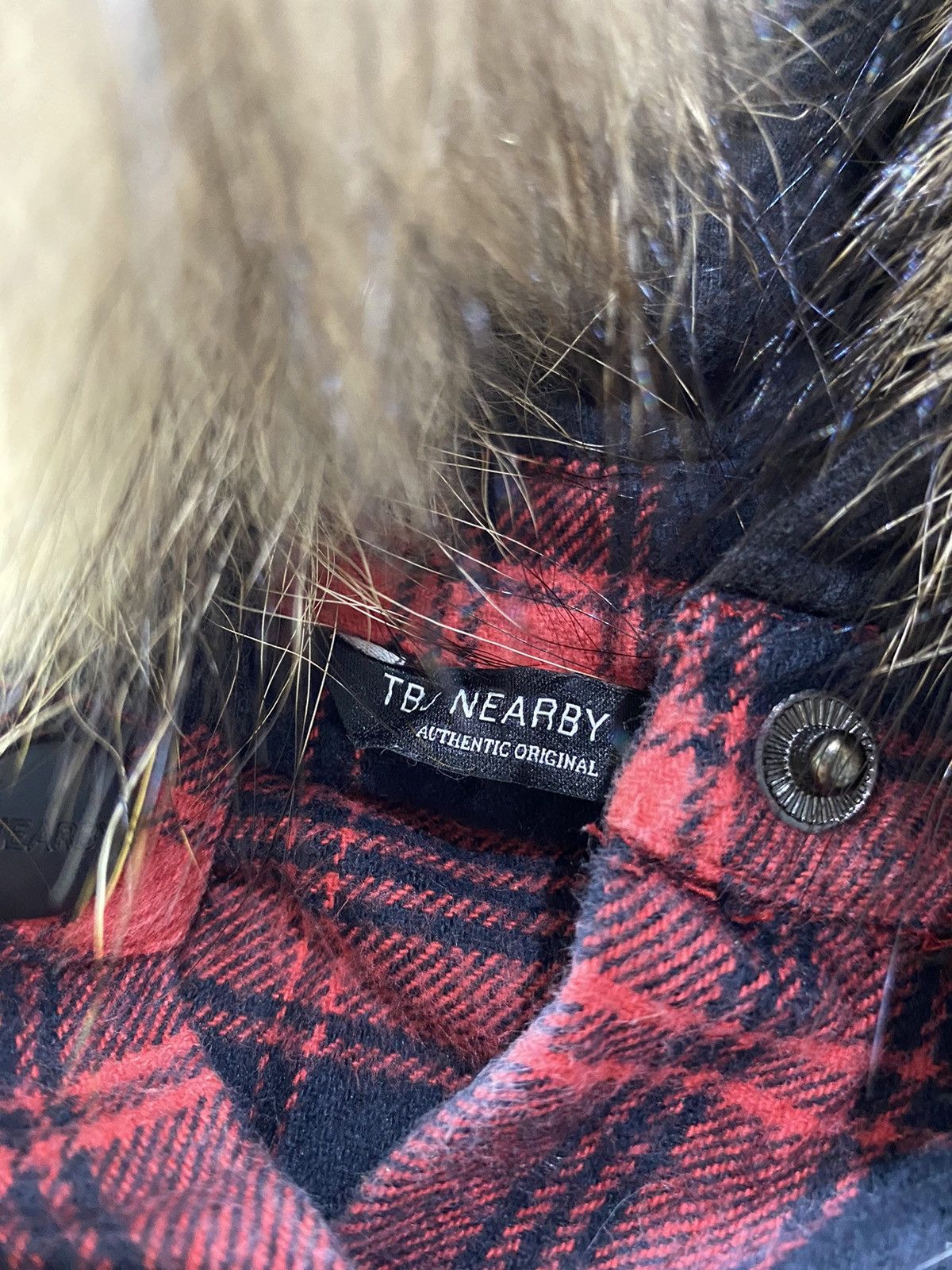 Le Grande Bleu (L.G.B.) Japanese tbj nearby faux fur tartan hoodie Size US L / EU 52-54 / 3 - 6 Thumbnail
