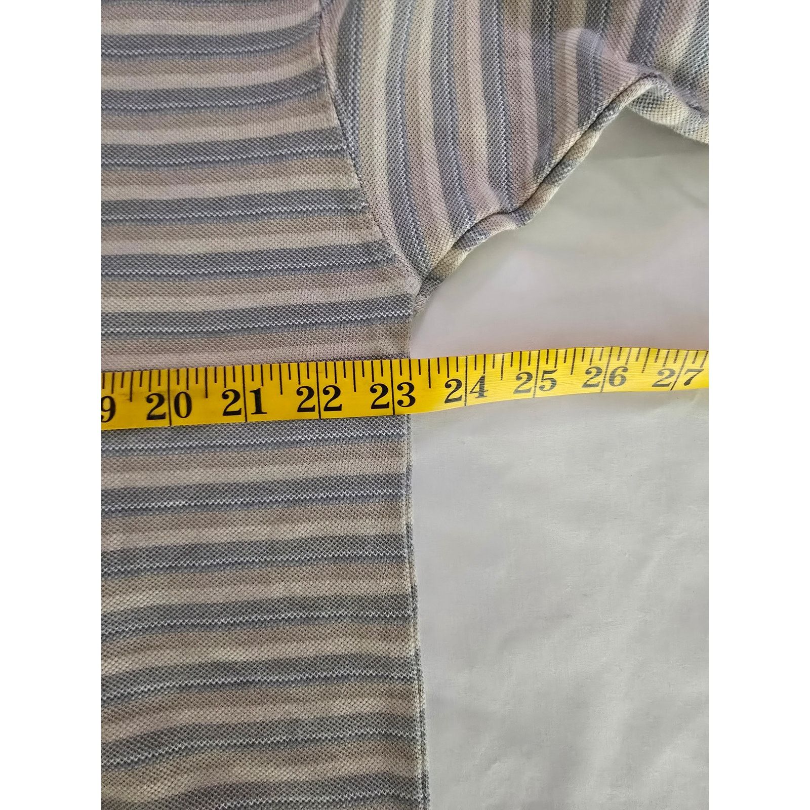 Van Heusen Vintage Van Heusen Polo Striped Beige XL Over Easy Shirt Size US XL / EU 56 / 4 - 6 Thumbnail