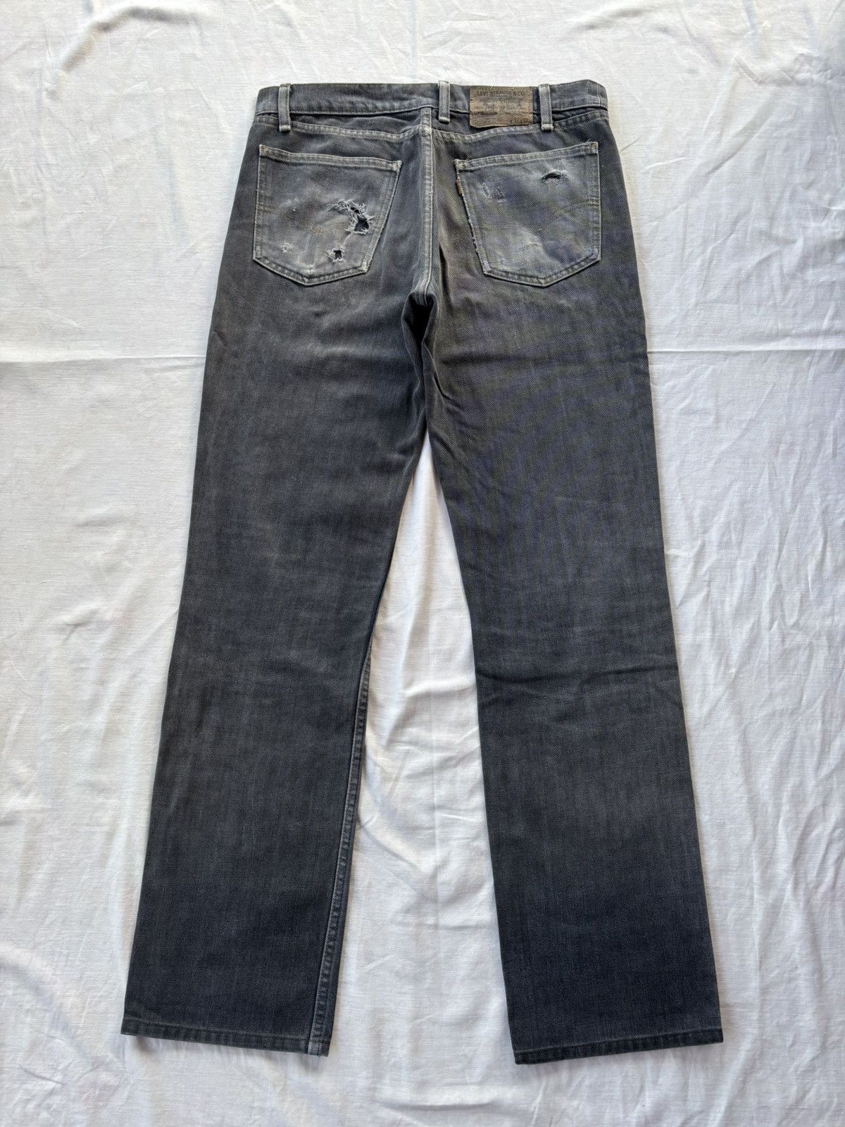 Kapital 🔥VINTAGE LEVIS 519 ORANGE TAB FADED BLACK DISTRESSED DENIM Size US 32 / EU 48 - 9 Thumbnail