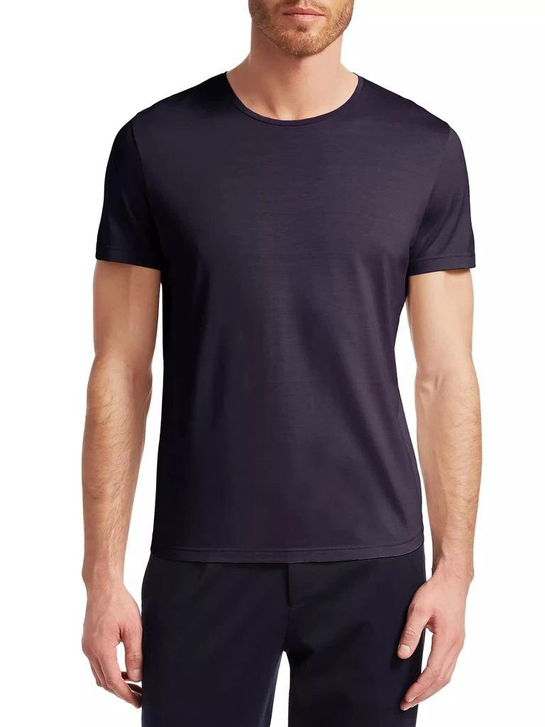 Loro Piana o1w1db10725 Silk-Blend T-Shirt in Navy Size US XXL / EU 58 / 5 - 1 Preview