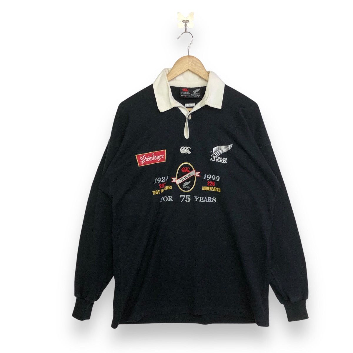 Canterbury of New Zealand × Vintage Vintage Canterbury Steinlager New Zealand Rugby Polo Shirt Size US M / EU 48-50 / 2 - 1 Thumbnail