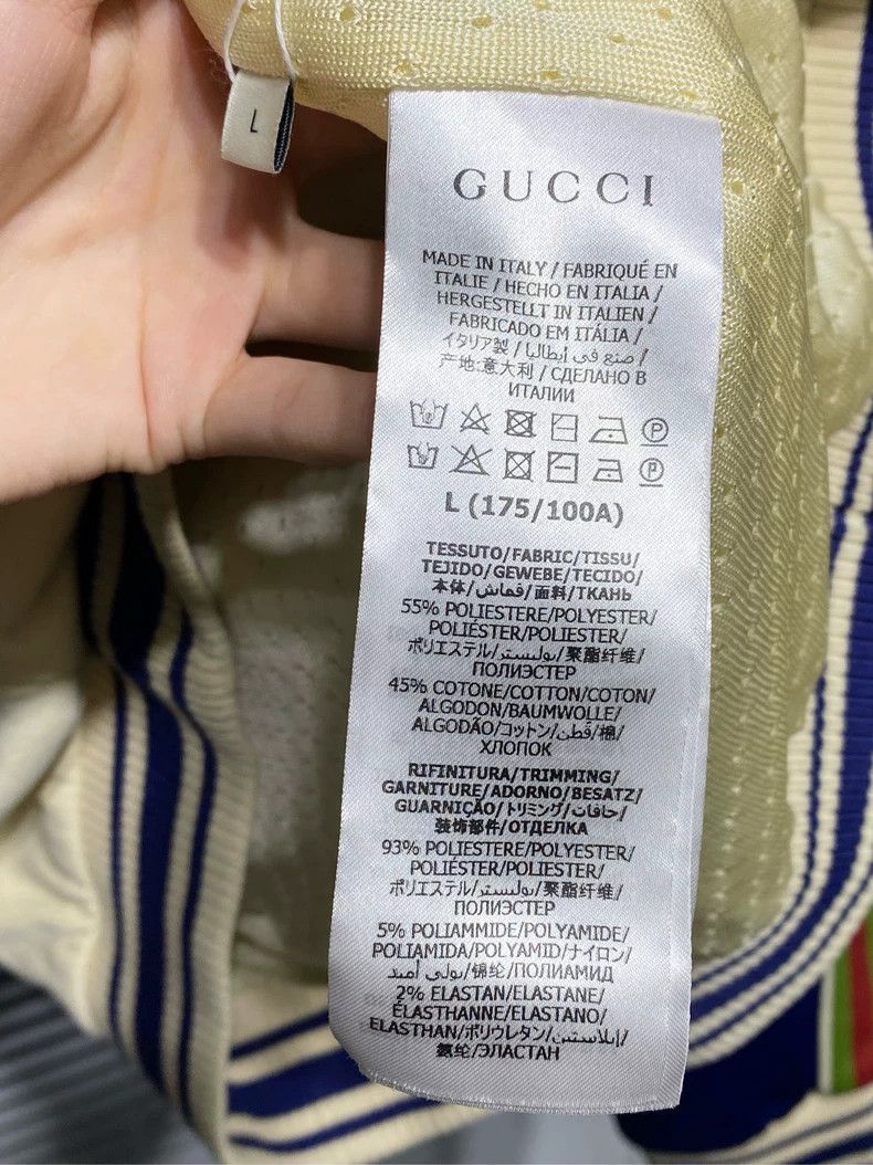 Gucci Gucci Blue and white stitching red and green stripes logo e Size US XL / EU 56 / 4 - 5 Thumbnail