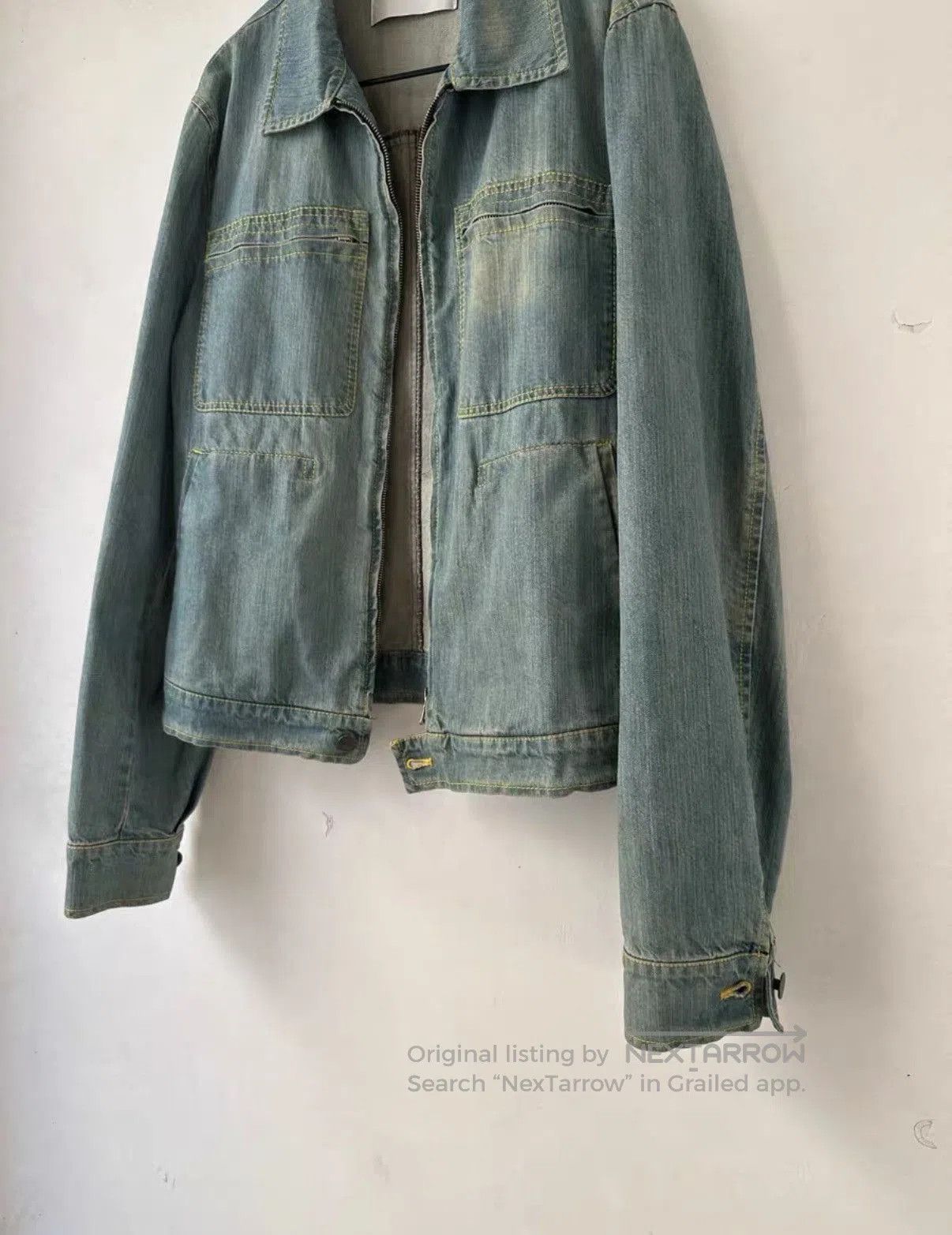 Hussein Chalayan Blue Denim Jacket with Zip Closure and Pockets. Size US M / EU 48-50 / 2 - 4 Thumbnail