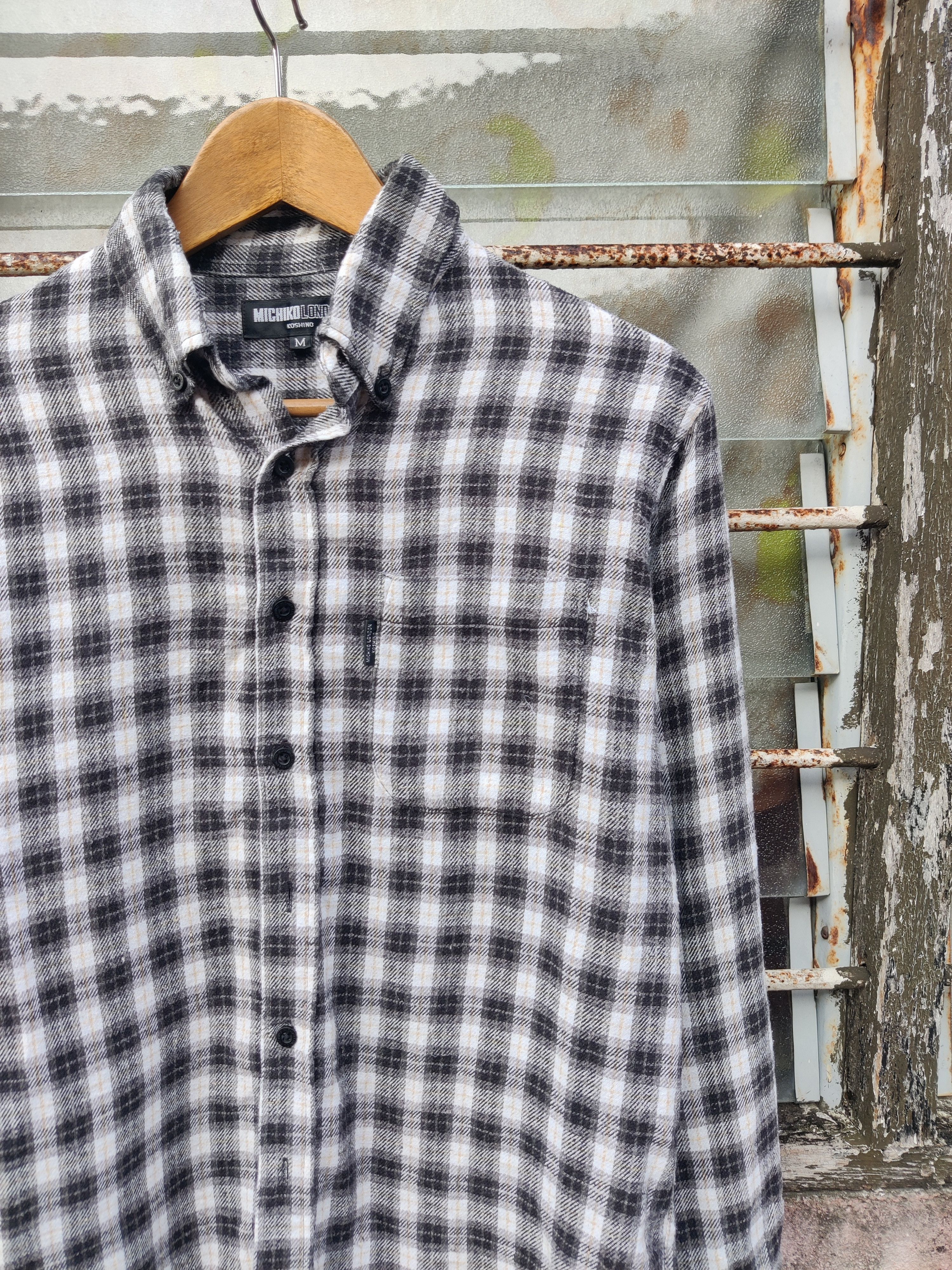 Vintage Vintage Michiko London Koshino Flannel Shirt Size US M / EU 48-50 / 2 - 2 Thumbnail