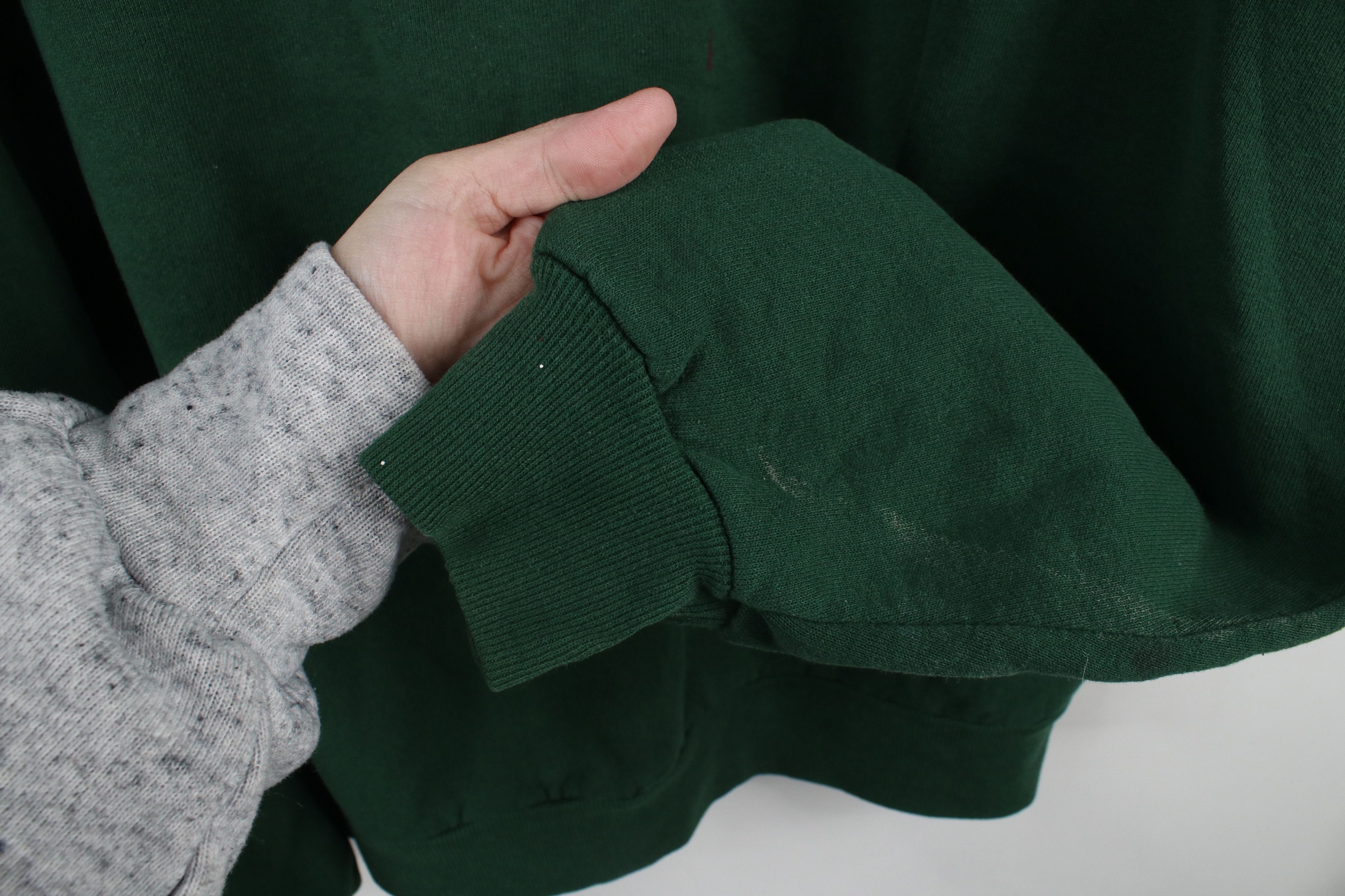 Vintage Vintage 90s Streetwear Blank Crewneck Sweatshirt Green USA Size US XXL / EU 58 / 5 - 4 Thumbnail