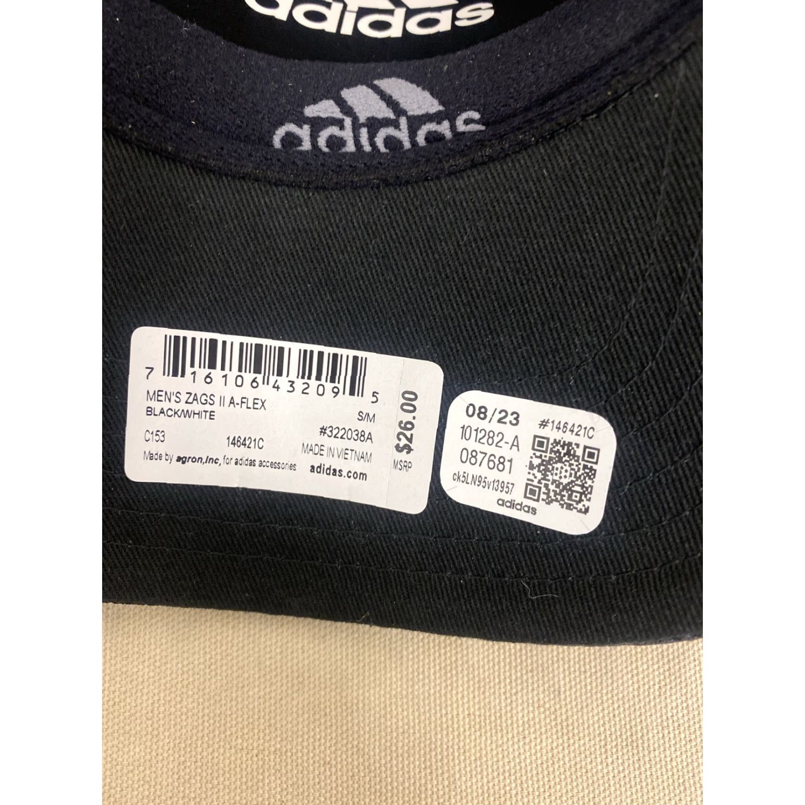 Adidas ADIDAS Hat Ball Cap Flex Fitted S/M Black Jersey Fabric Embroidered Logo Mens Baseball Cap 476 Size US S / EU 44-46 / 1 - 7 Thumbnail