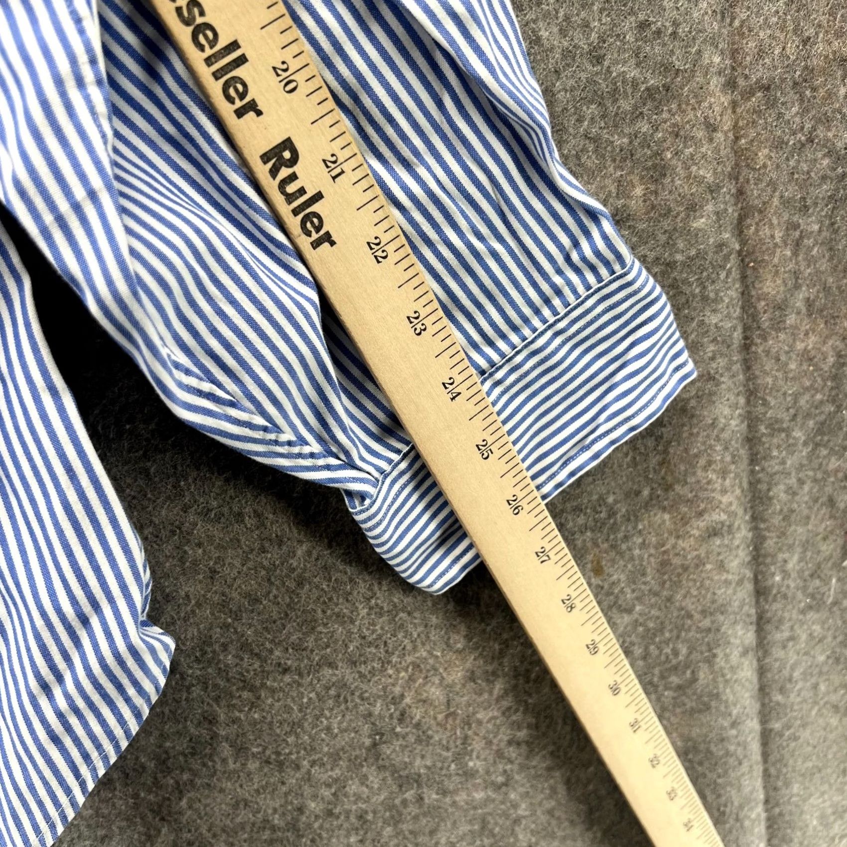 Polo Ralph Lauren VINTAGE Polo Ralph Lauren Shirt Mens 18 Blue Button Down OCBD Striped Classic Fit Casual Formal 56in Chest Men Shadows of Time Size US XXL / EU 58 / 5 - 4 Thumbnail