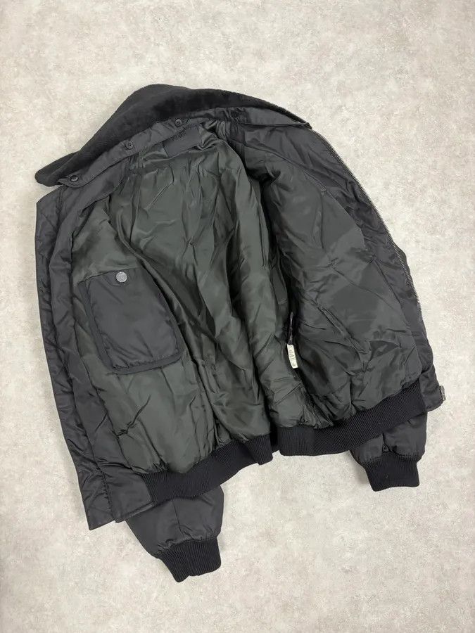 Prada 2000s Prada Black Classy Detachable Collar Nylon Bomber Jacket Size US M / EU 48-50 / 2 - 6 Thumbnail