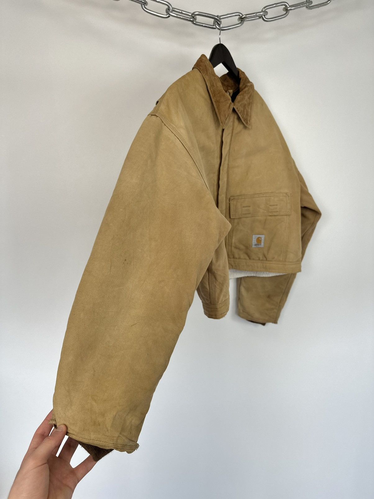 Carhartt Vintage 80s Carhartt USA Cropped Distressed Detroit Jacket Size US L / EU 52-54 / 3 - 12 Thumbnail