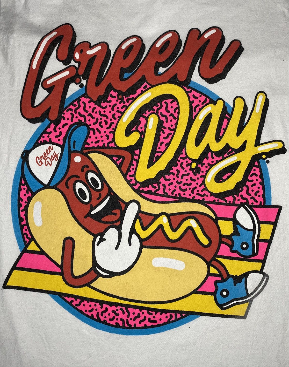 Tultex Green Day T-Shirt Chicago Lollapalooza Hotdog Middle Finger Size US S / EU 44-46 / 1 - 2 Thumbnail