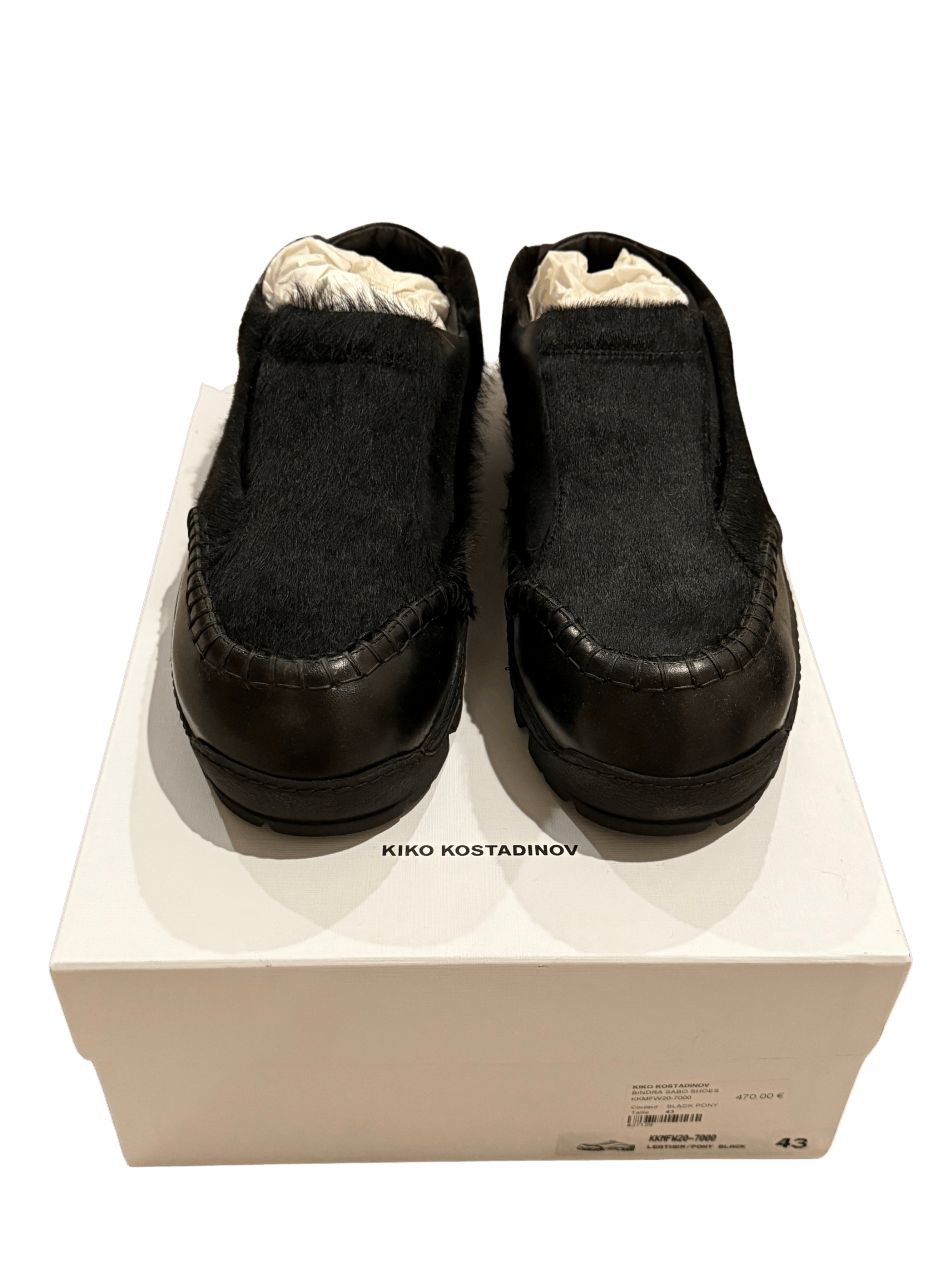 Kiko Kostadinov Black Bindra Sabo Pony Hair Mules Size US 10 / EU 43 - 1 Thumbnail