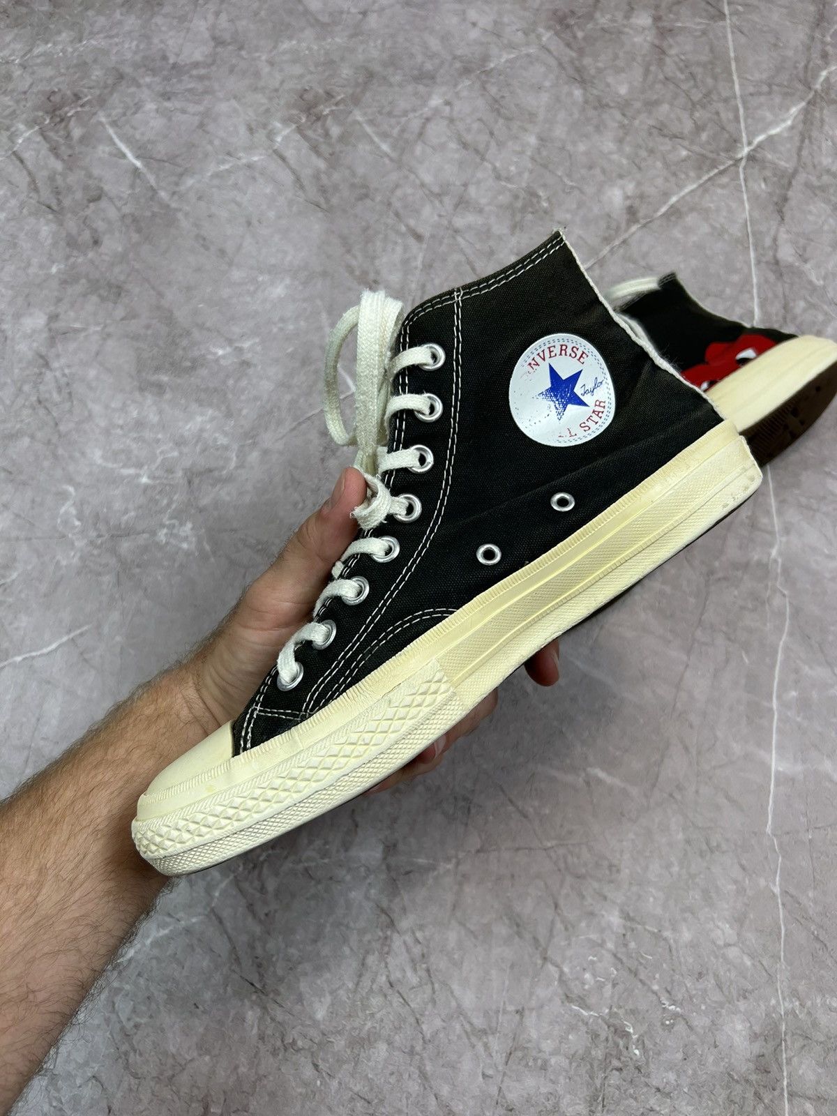 Comme des Garcons × Comme des Garcons PLAY × Converse Comme Des Garcons CDG PLAY x Converse Chuck Taylor 70s High Size US 7.5 / EU 40-41 - 5 Thumbnail