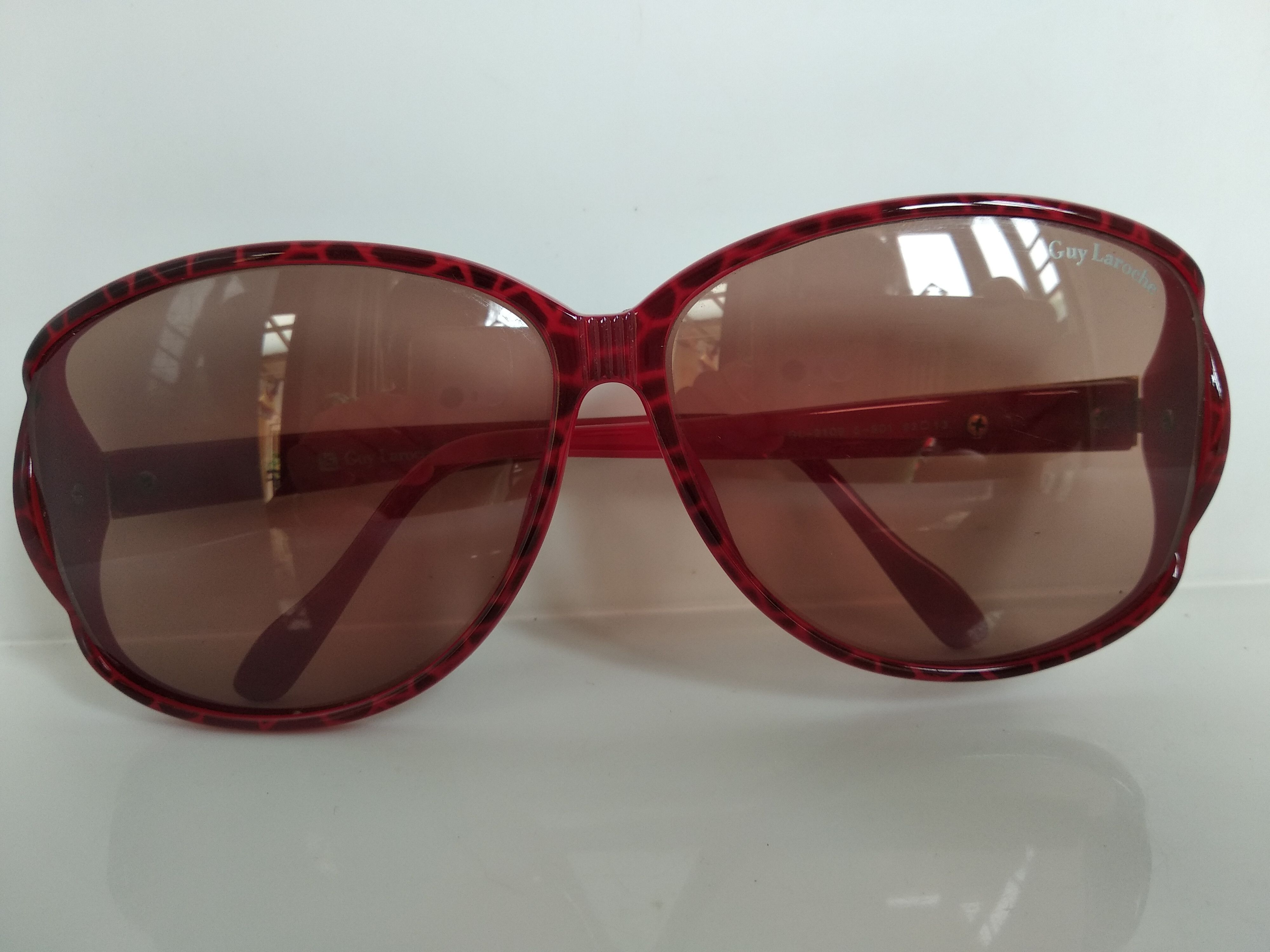 Guy Laroche Vintage Guy Laroche Paris GL-9109 Red Sunglasses Frame Size ONE SIZE - 8 Thumbnail