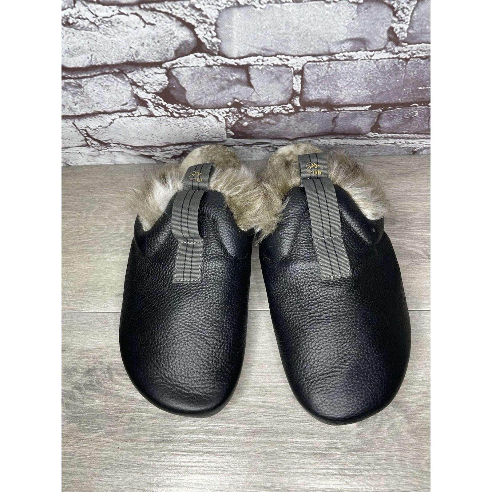 Other BANTHA Vibram Black Leather Sherpa Fur Lined Cork Mules Shoe Size US 10.5 / IT 40.5 - 2 Thumbnail