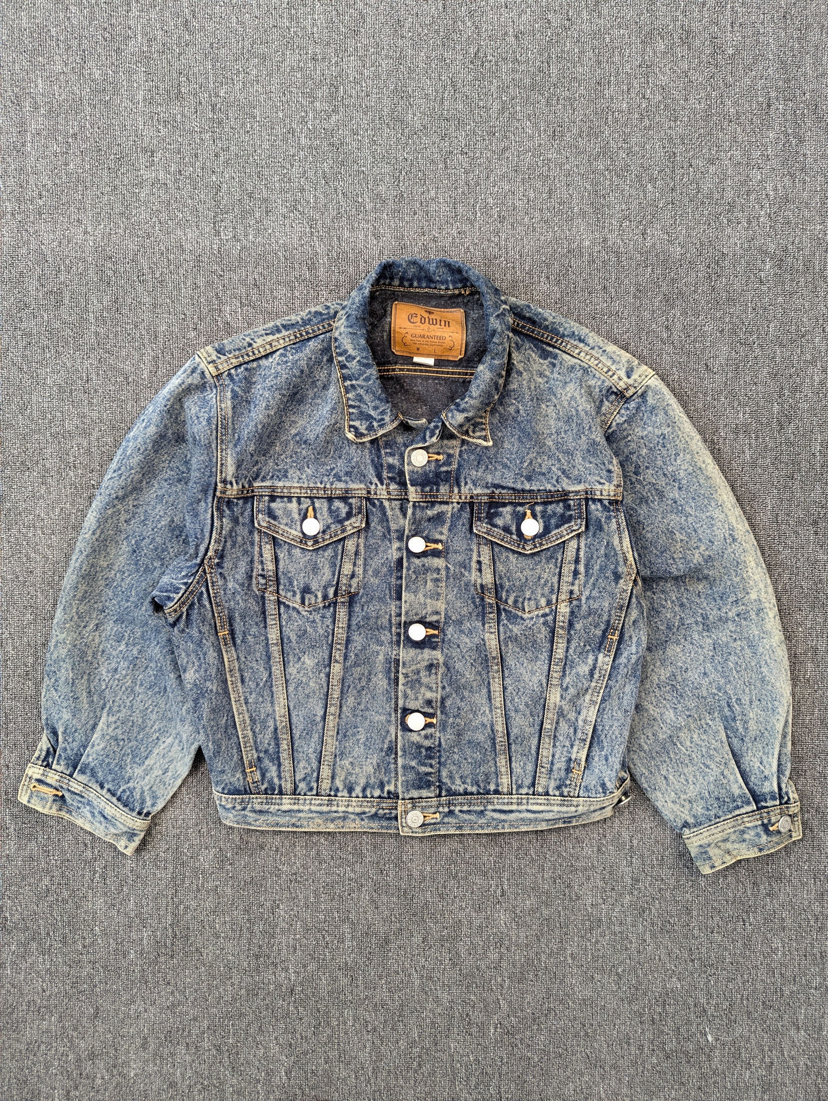 Edwin Vintage Edwin Acid Wash Denim Jacket Size US S / EU 44-46 / 1 - 1 Thumbnail