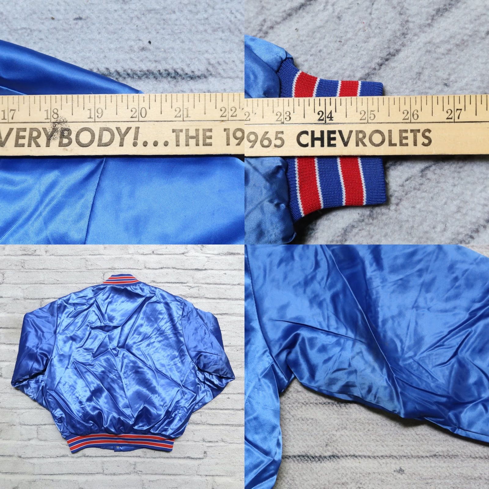 Vintage VINTAGE Tulare Logo Satin Jacket Mens L Blue Swingster Jacket Size US L / EU 52-54 / 3 - 11 Thumbnail