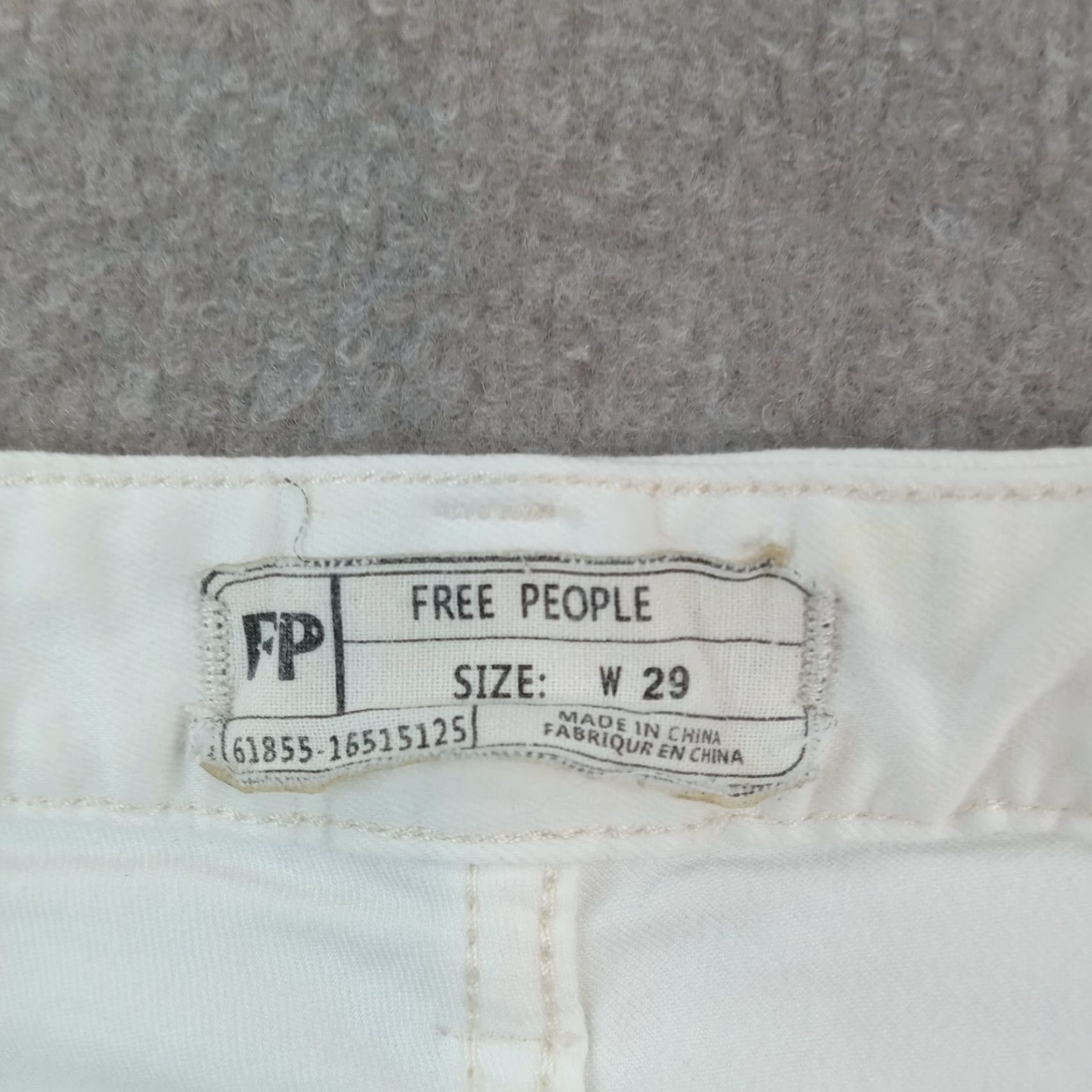 Free People Free People Womens White Skinny Jeans Distressed Stretch Size 29 30x26 Size 29" - 7 Thumbnail