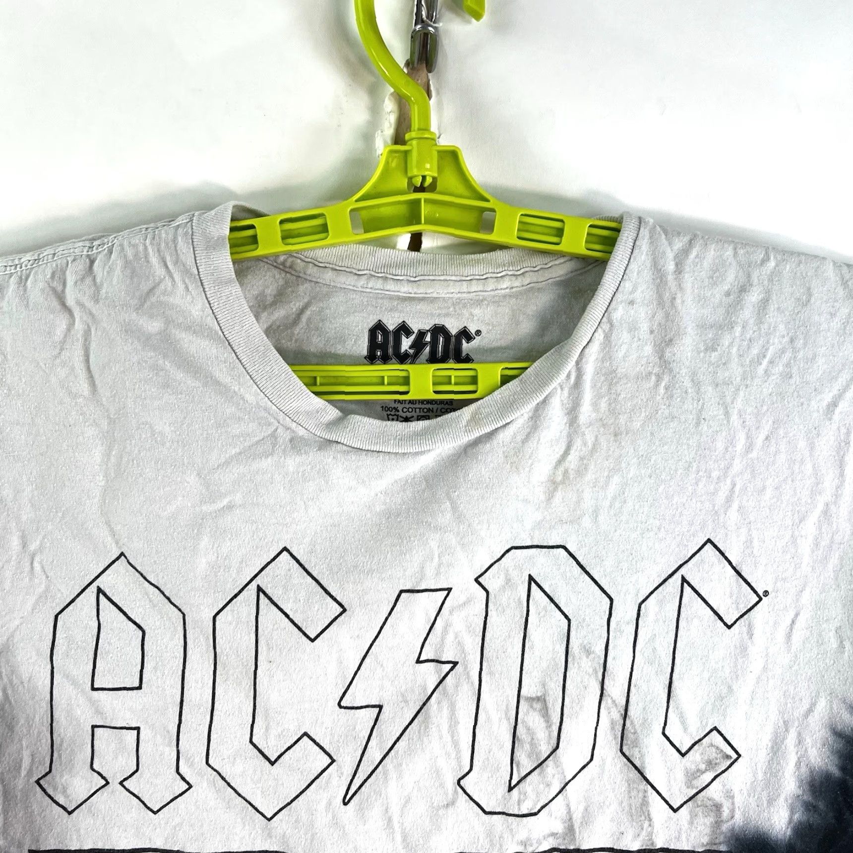 Vintage VINTAGE AC/DC T-Shirt Shirt Adult L White Graphic 70s 80s Rock Mens Size US L / EU 52-54 / 3 - 5 Thumbnail