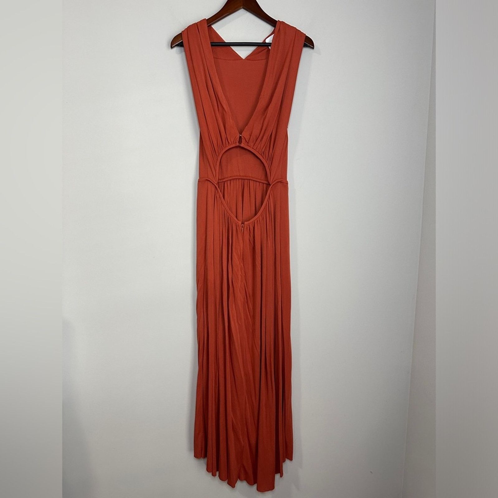 Another Tomorrow Another Tomorrow Size 10 Shirred Open Back Dress Size L / US 10 / IT 46 - 10 Thumbnail