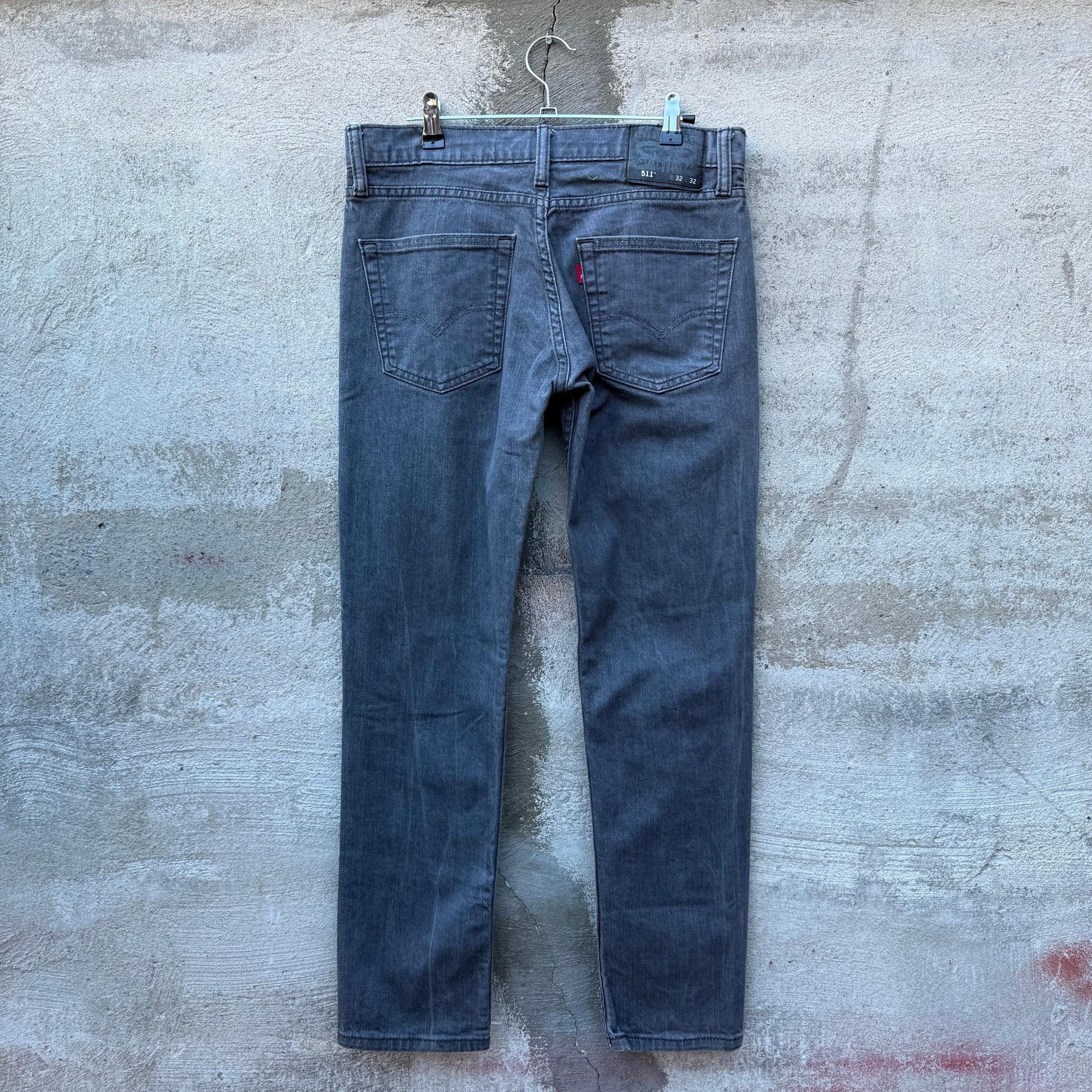 Levi's × Vintage Faded Black Levi's 511 Denim Jeans Size US 31 - 4 Thumbnail