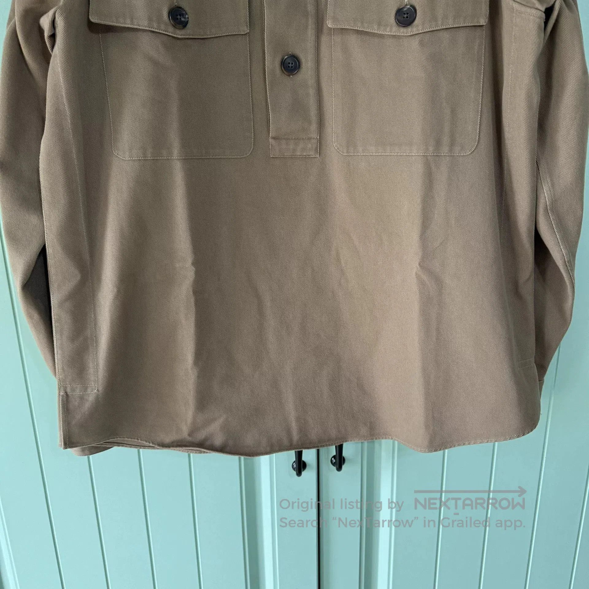 Hermes Hermes Men's Beige Cotton Shirt Jacket. Size US XXS / EU 40 - 9 Thumbnail