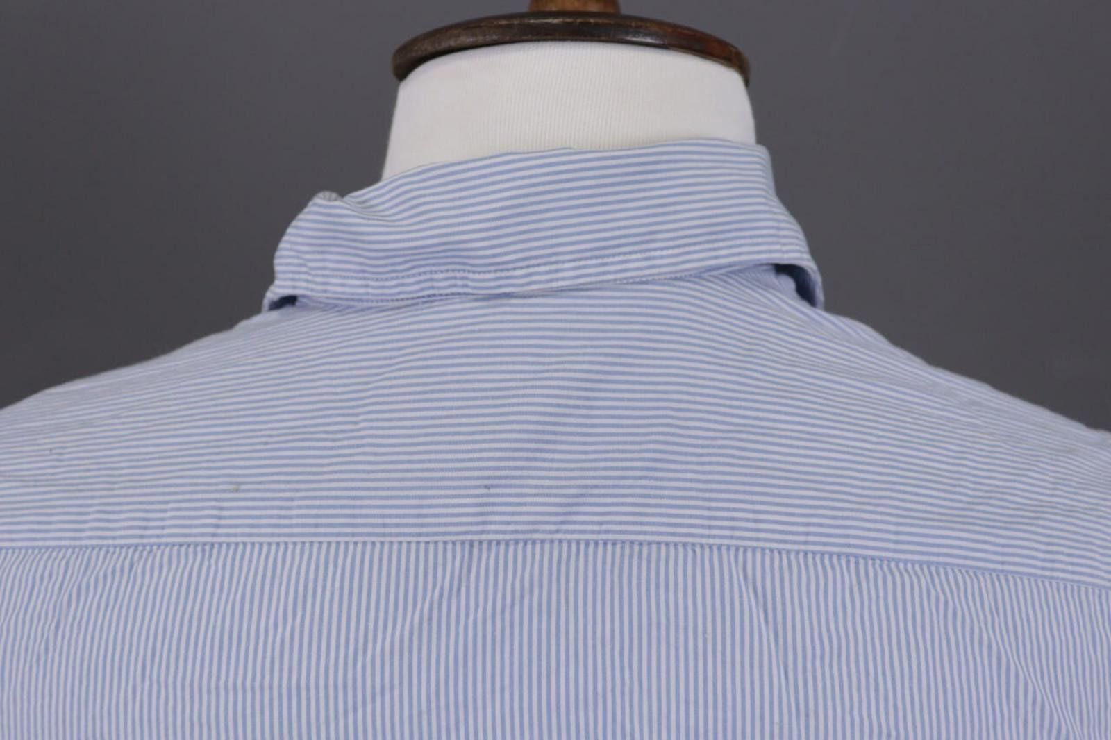 Drake's Drakes Easyday Blue Pinstripe Shirt Size 40 / 15 3/4 Size US M / EU 48-50 / 2 - 11 Thumbnail