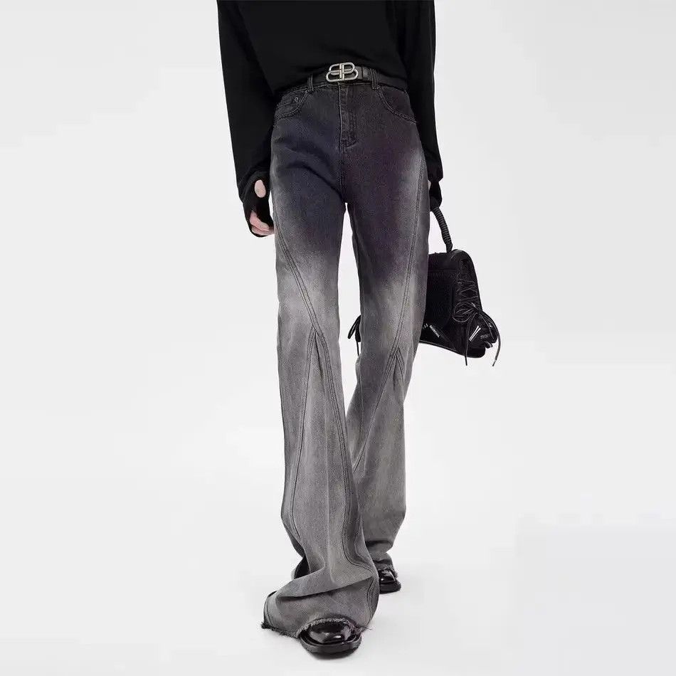 Japanese Brand Black gray gradient washed denim jeans Size US 32 / EU 48 - 3 Thumbnail