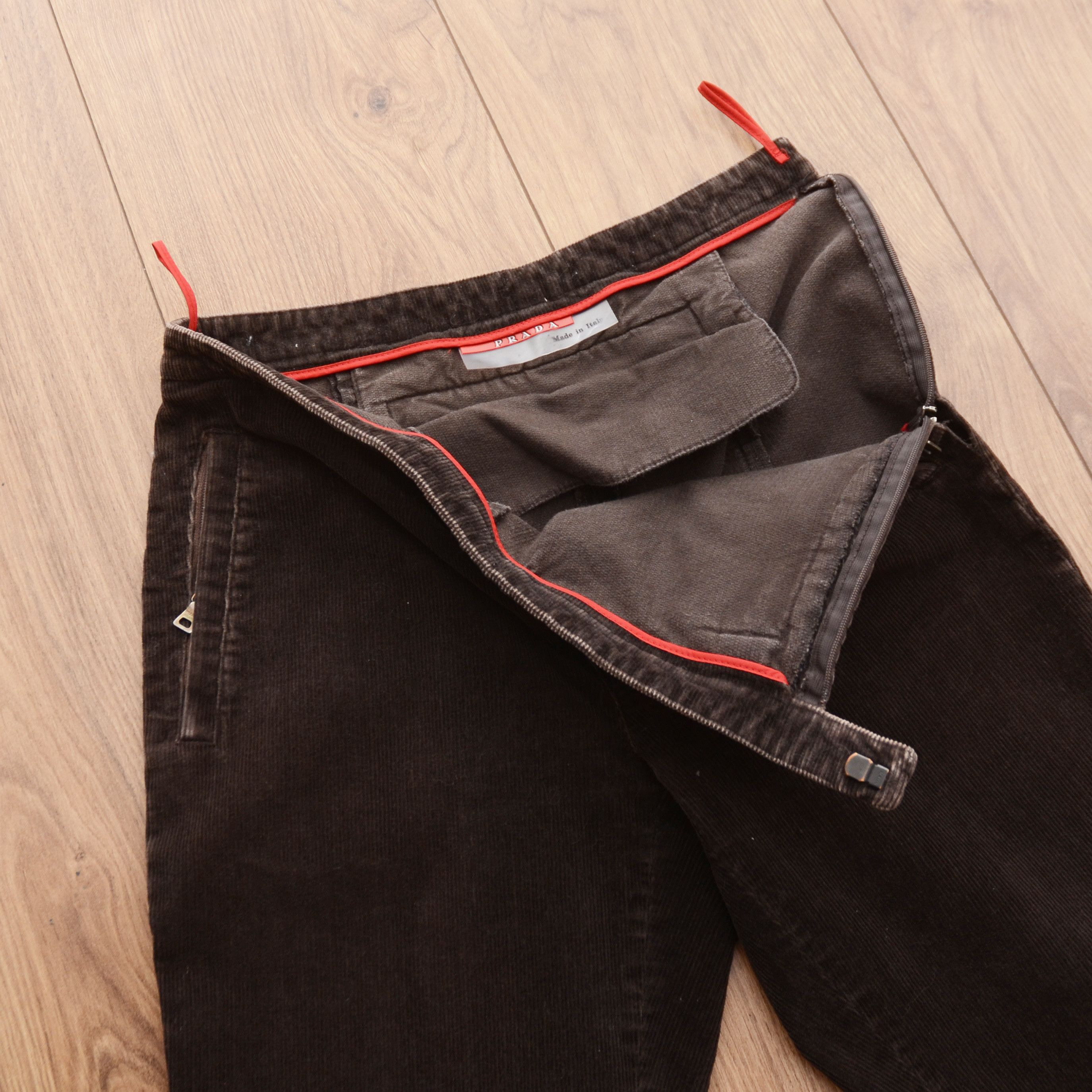 Prada Prada Linea Rossa Vintage Corduroy Brown Pants Sz 40 00s Y2K Size 40" / US 18 - 14 Thumbnail
