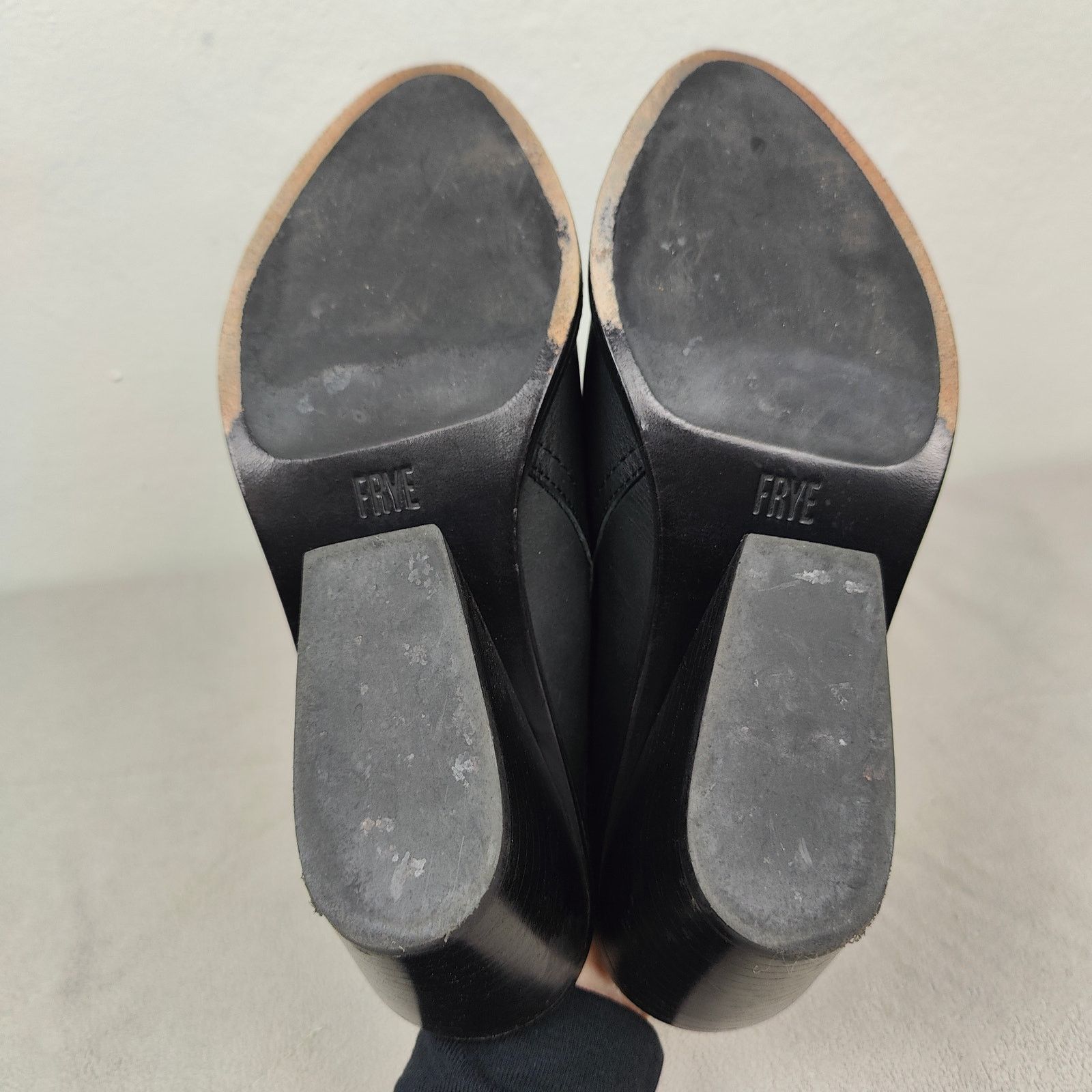 Frye Frye Serena Mules Womens 8.5 Black Leather Wedge Sandals Size US 8.5 / IT 38.5 - 11 Thumbnail