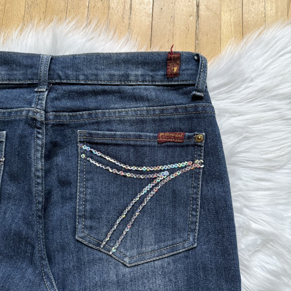 7 For All Mankind 📌 Vintage 90s 7 For All Mankind Flared Bootcut Faded Jeans Size 34" / US 12 / IT 48 - 4 Thumbnail