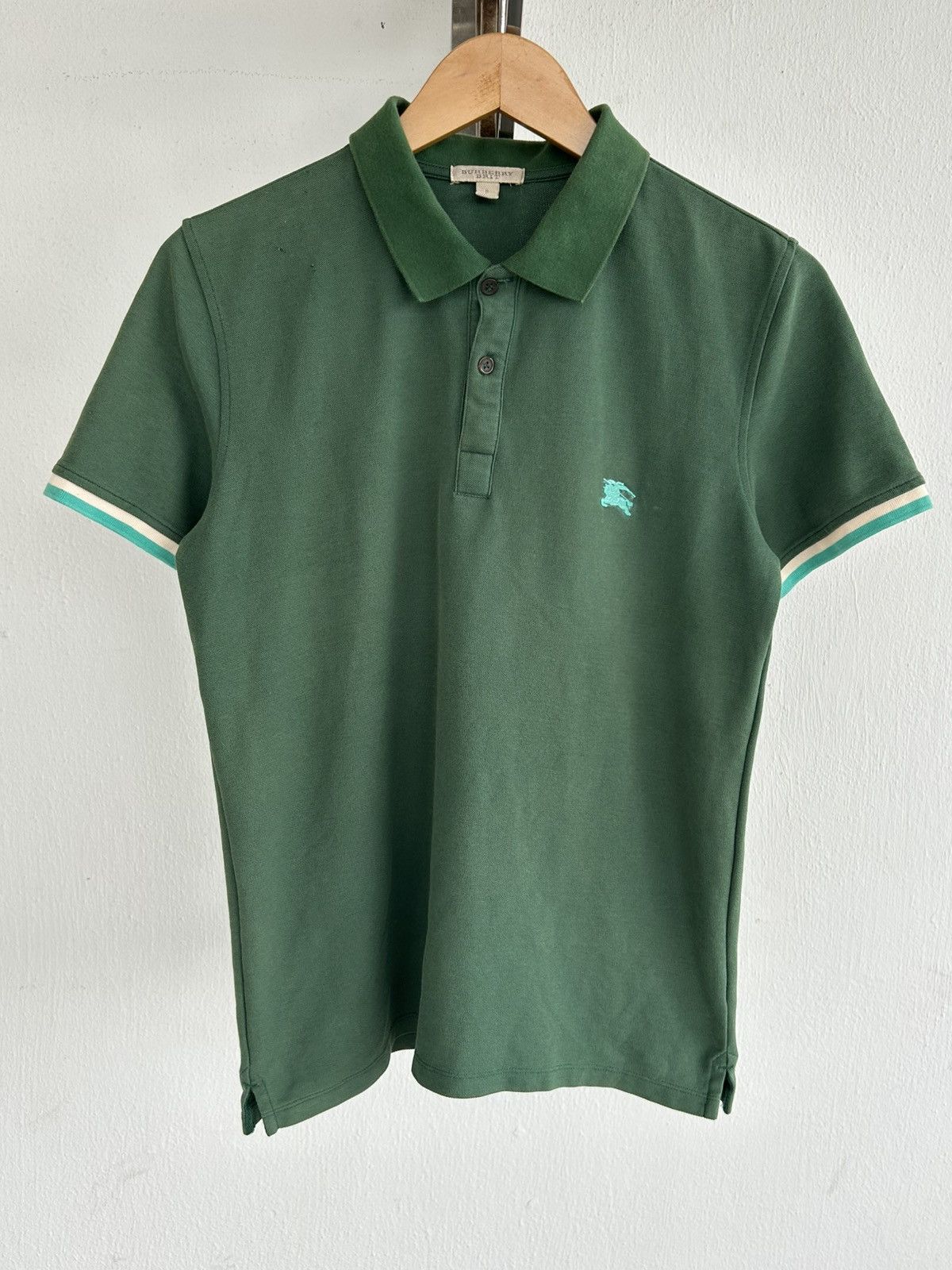 Burberry Burberry Brit Vintage Polo Green Size US S / EU 44-46 / 1 - 1 Thumbnail