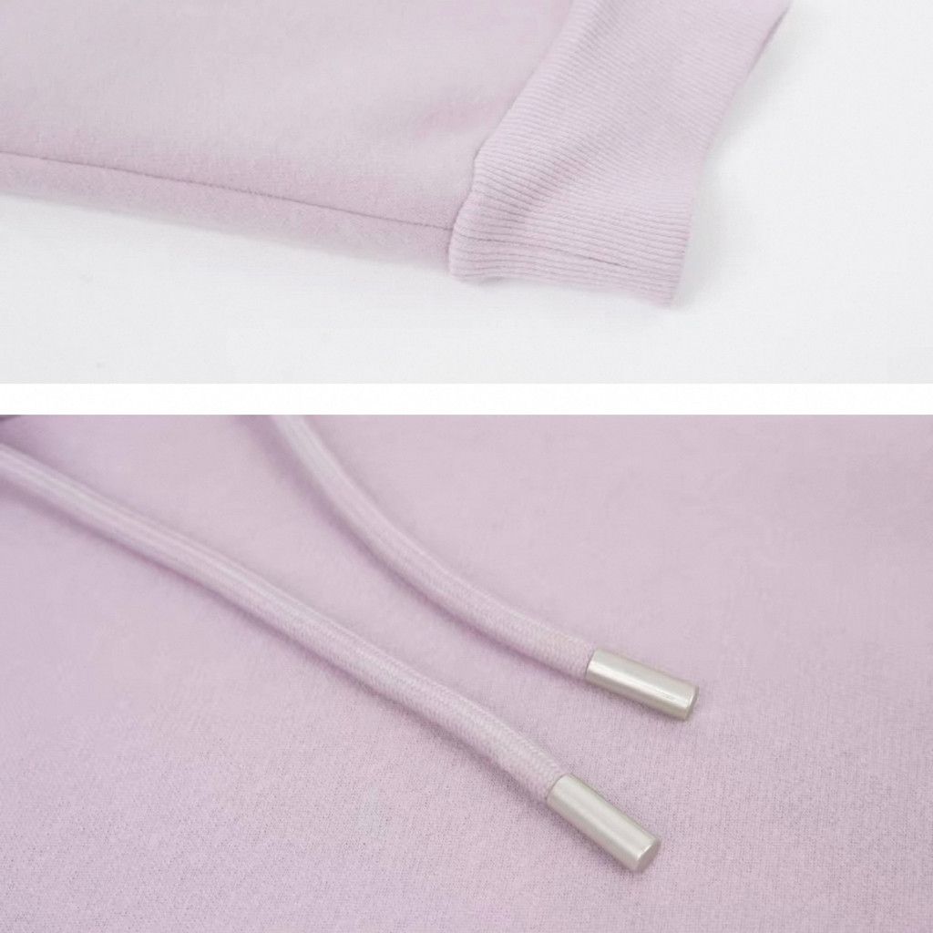 Zara Light Lilac Fleece Hoodie Size L / US 10 / IT 46 - 6 Thumbnail