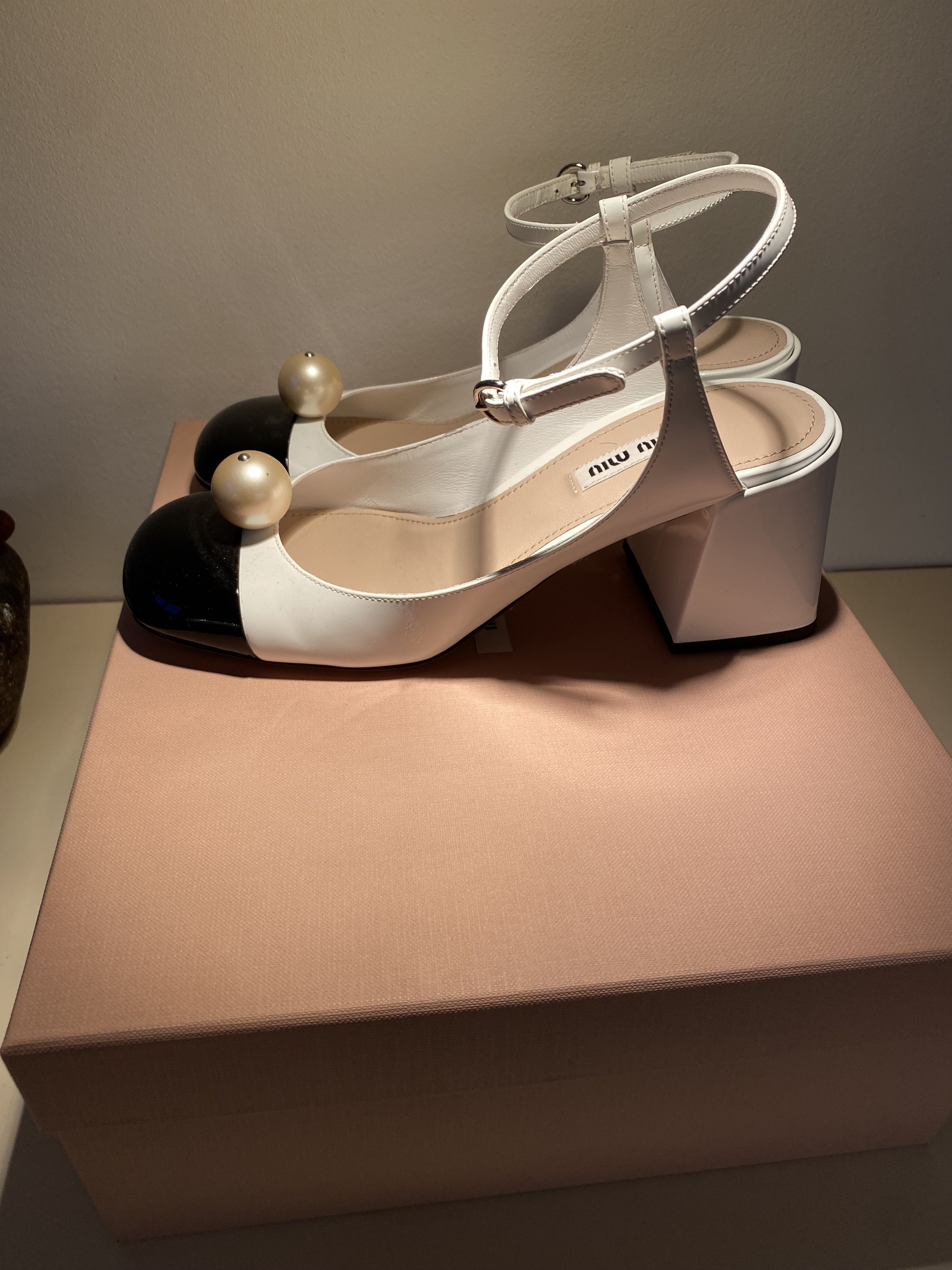 blue miu miu pumps