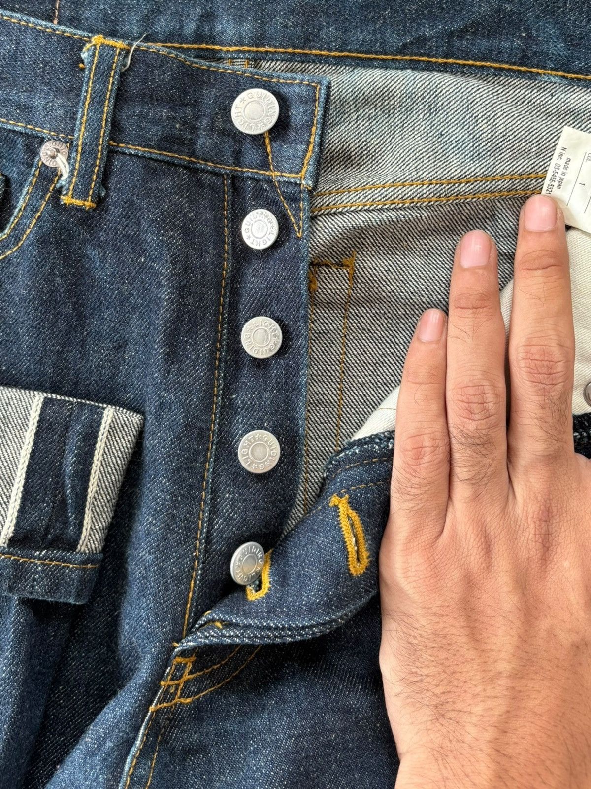 Evisu Vintqge Japanese Guiding Light Raw Denim Loose Selvedge Jean Size US 28 / EU 44 - 4 Thumbnail