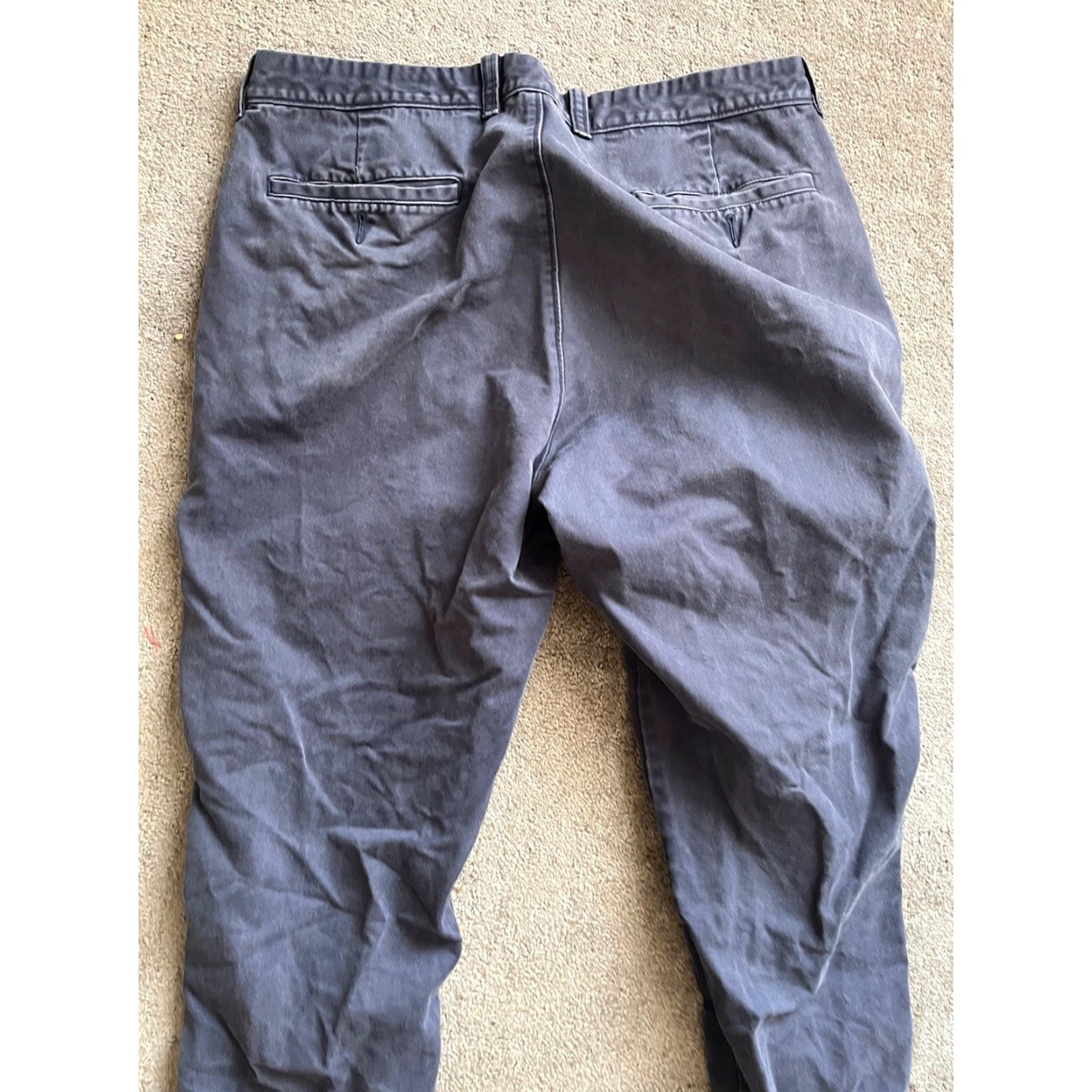 J.Crew VINTAGE J.CREW Men's Slim Chino Pants Size 36 Blue Cotton Flat Front Straight Leg Size US 36 / EU 52 - 4 Thumbnail
