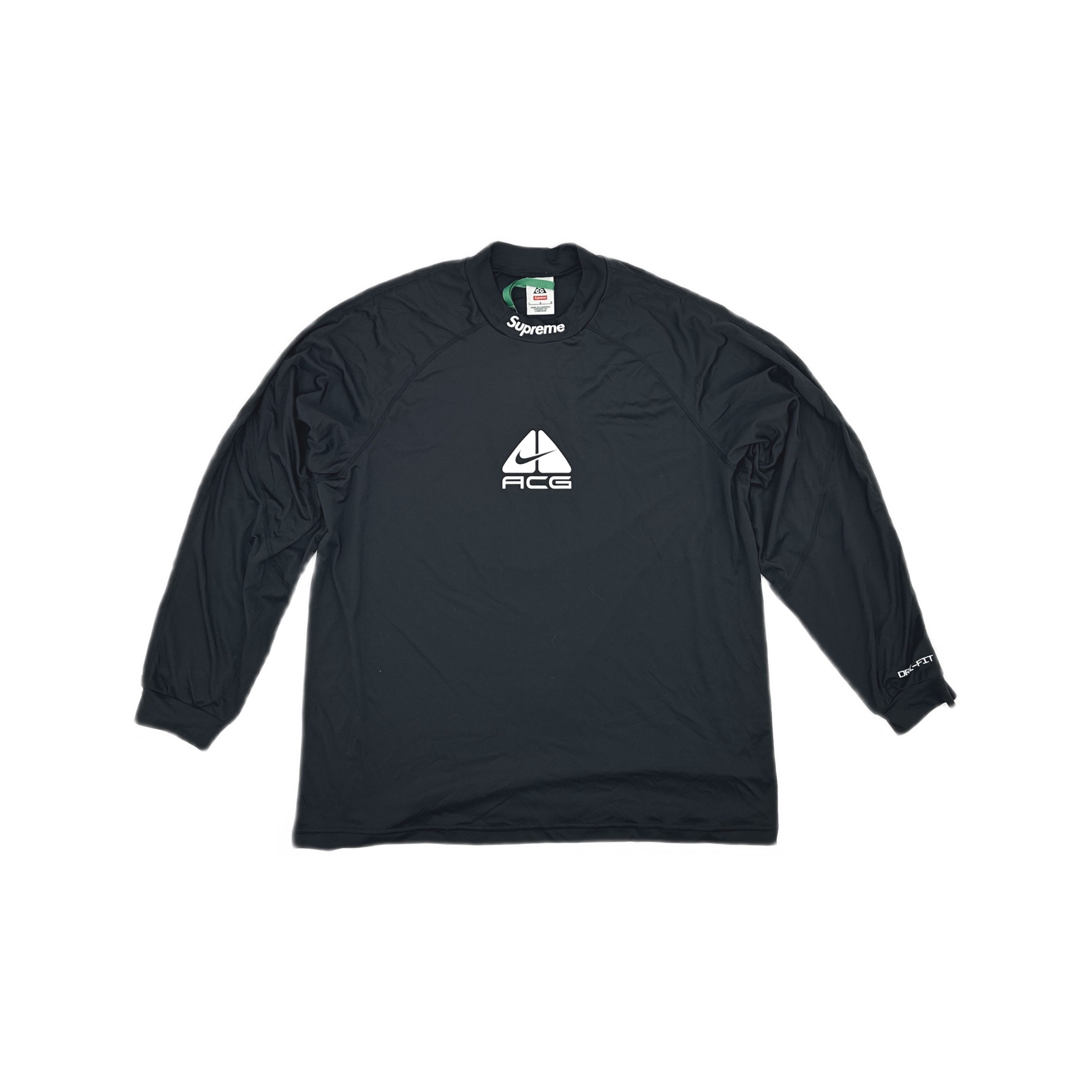 Nike × Supreme Supreme Nike Stripe Rugby Long Sleeve Shirt Black