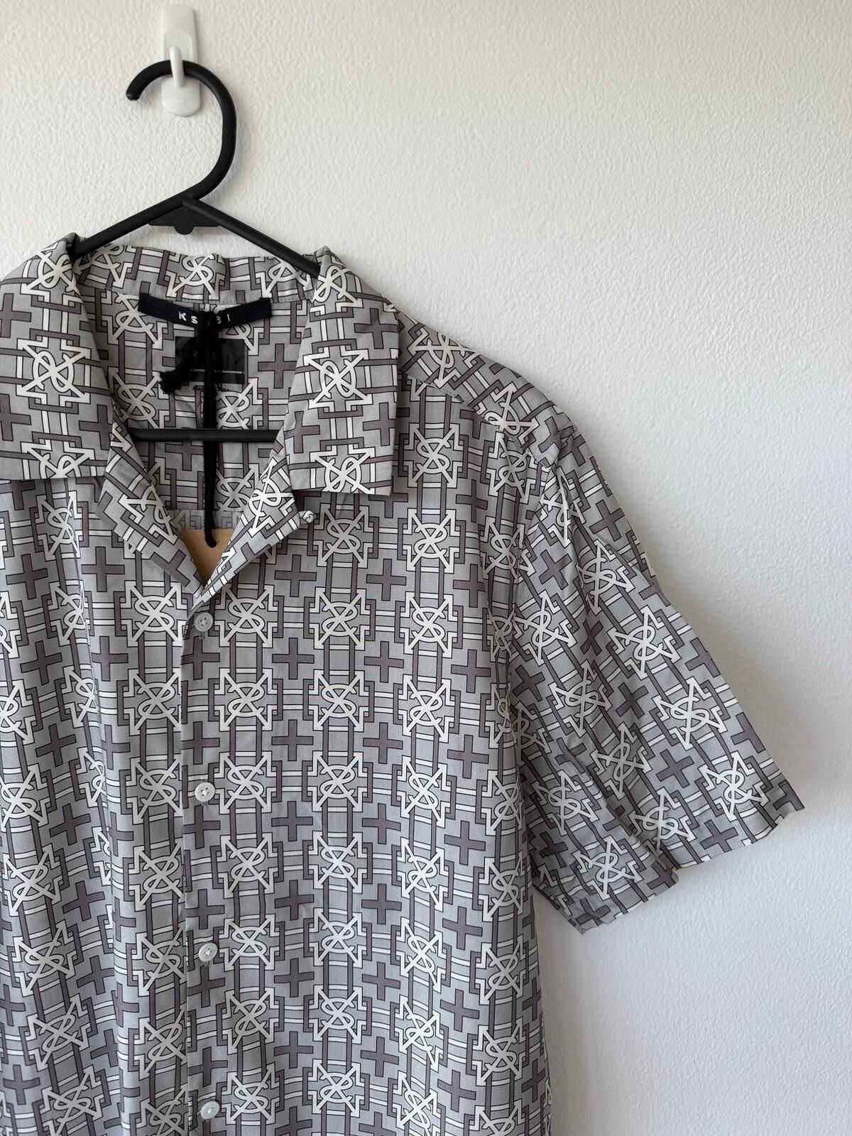 Ksubi new ksubi medium short sleeve resort shirt plus grey logo Size US M / EU 48-50 / 2 - 2 Thumbnail