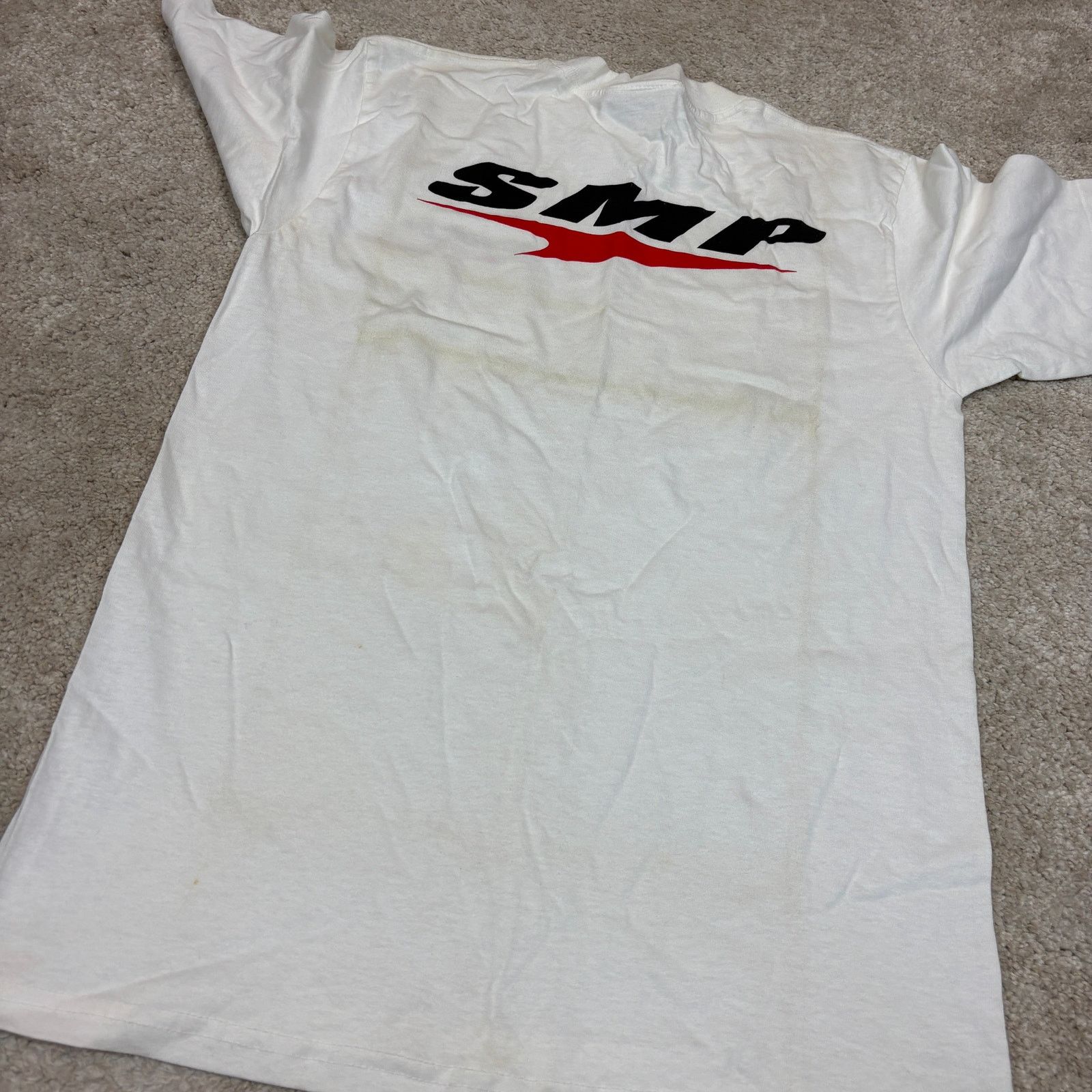 Vintage Rare Vintage 90s SMP Skateboarding Logo T Shirt Men's Medium Size US M / EU 48-50 / 2 - 11 Thumbnail