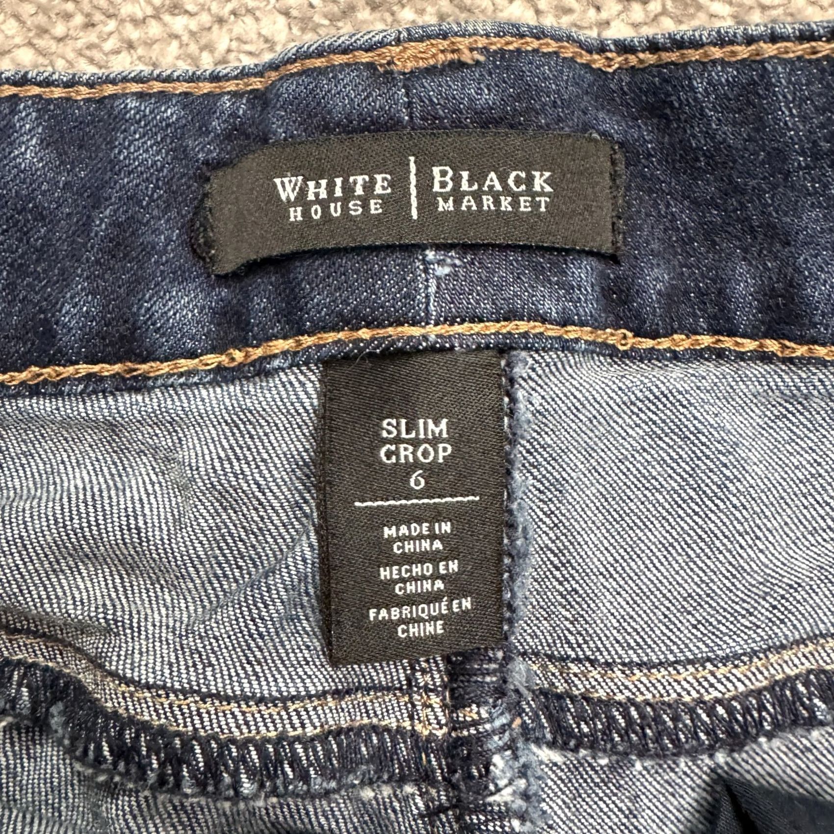 Vintage White House Black Market Slim Fit Cropped Denim Jeans Womens 12 Dark Wash Slit Denim Jeans B Blue City Streetwear Womens 12 XS-XL? Size 30" / US 8 / IT 44 - 6 Thumbnail