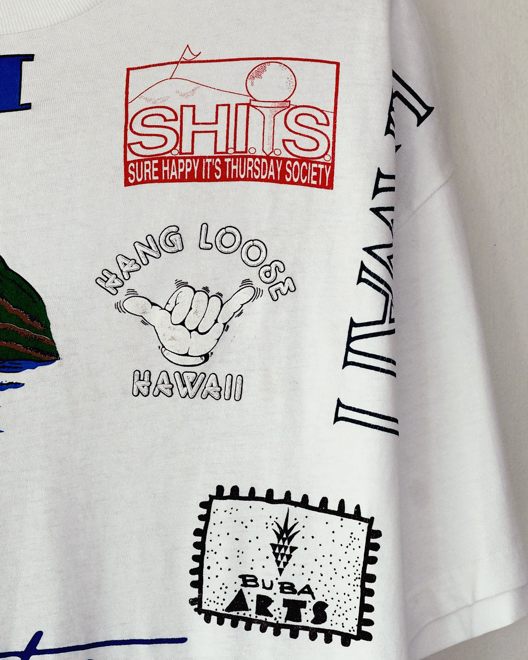 Vintage Vintage 1990s Hawaii Themed Test Print Shirt XL Size US XL / EU 56 / 4 - 5 Thumbnail