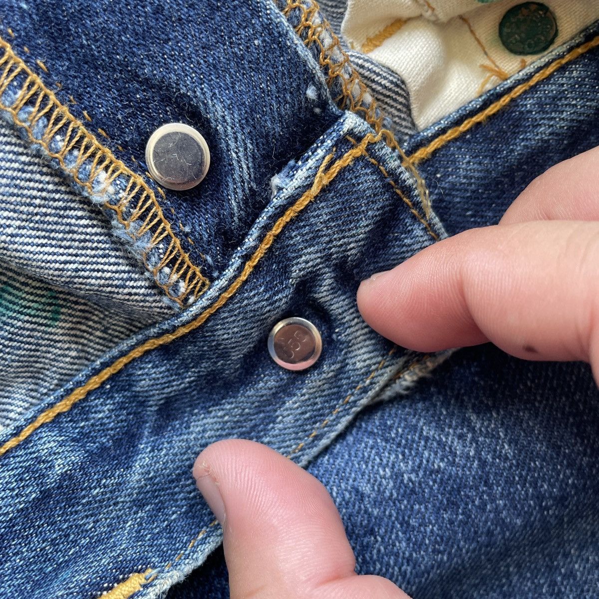 Levi's Vintage Levi’s Big E USA Faded Buckle Selvedge Jeans Pants Size US 28 / EU 44 - 9 Thumbnail