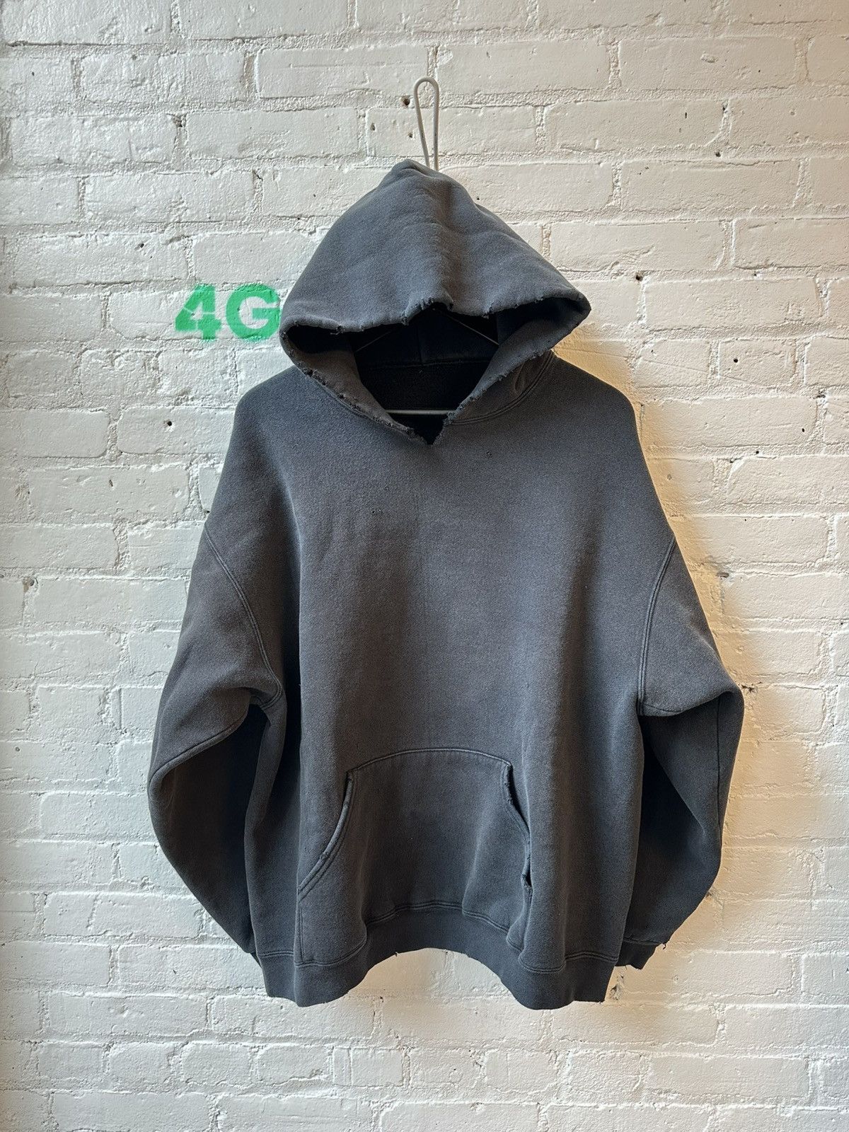 VINTAGE 90s THRASHED SUN FADE HOODIE XL