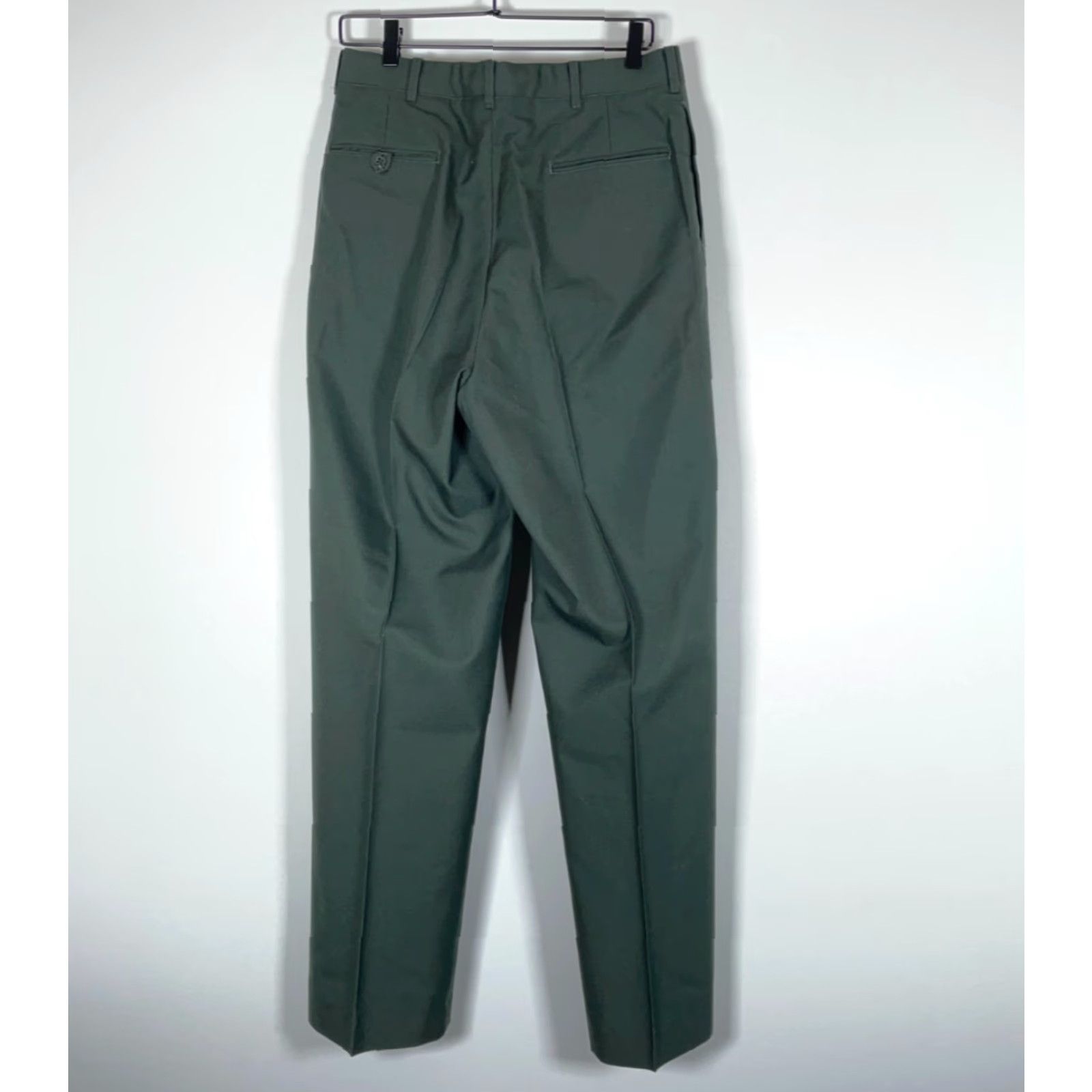 Vintage DSCP Men Pants 32 x 32 Wool Blend Dark Green 90s Serge Vintage 33XL Tag 90s DSCP Size US 32 / EU 48 - 2 Thumbnail