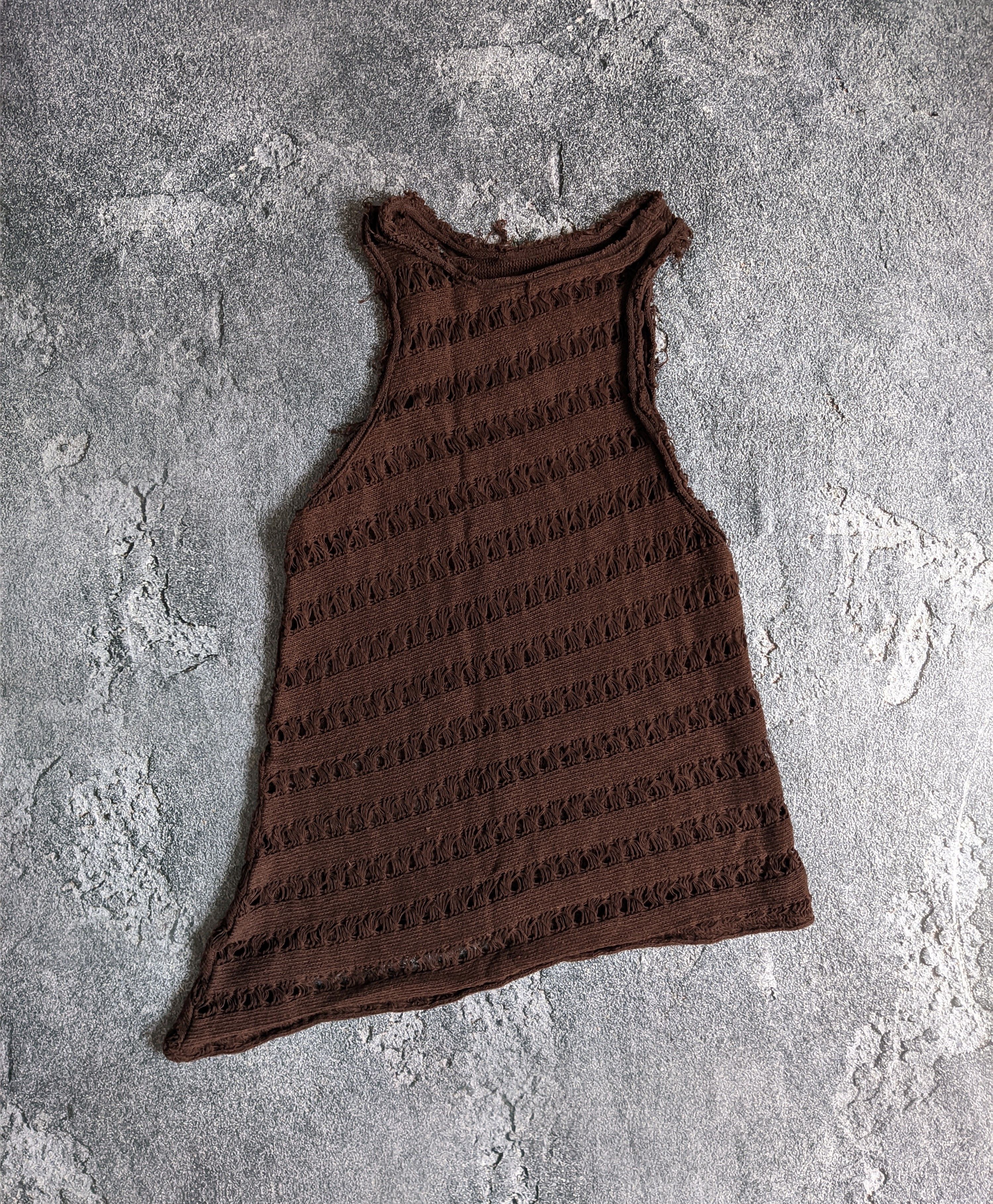 Japanese Brand Vintage mesh tank top avant garde gothic distressed Size M / US 6-8 / IT 42-44 - 2 Thumbnail