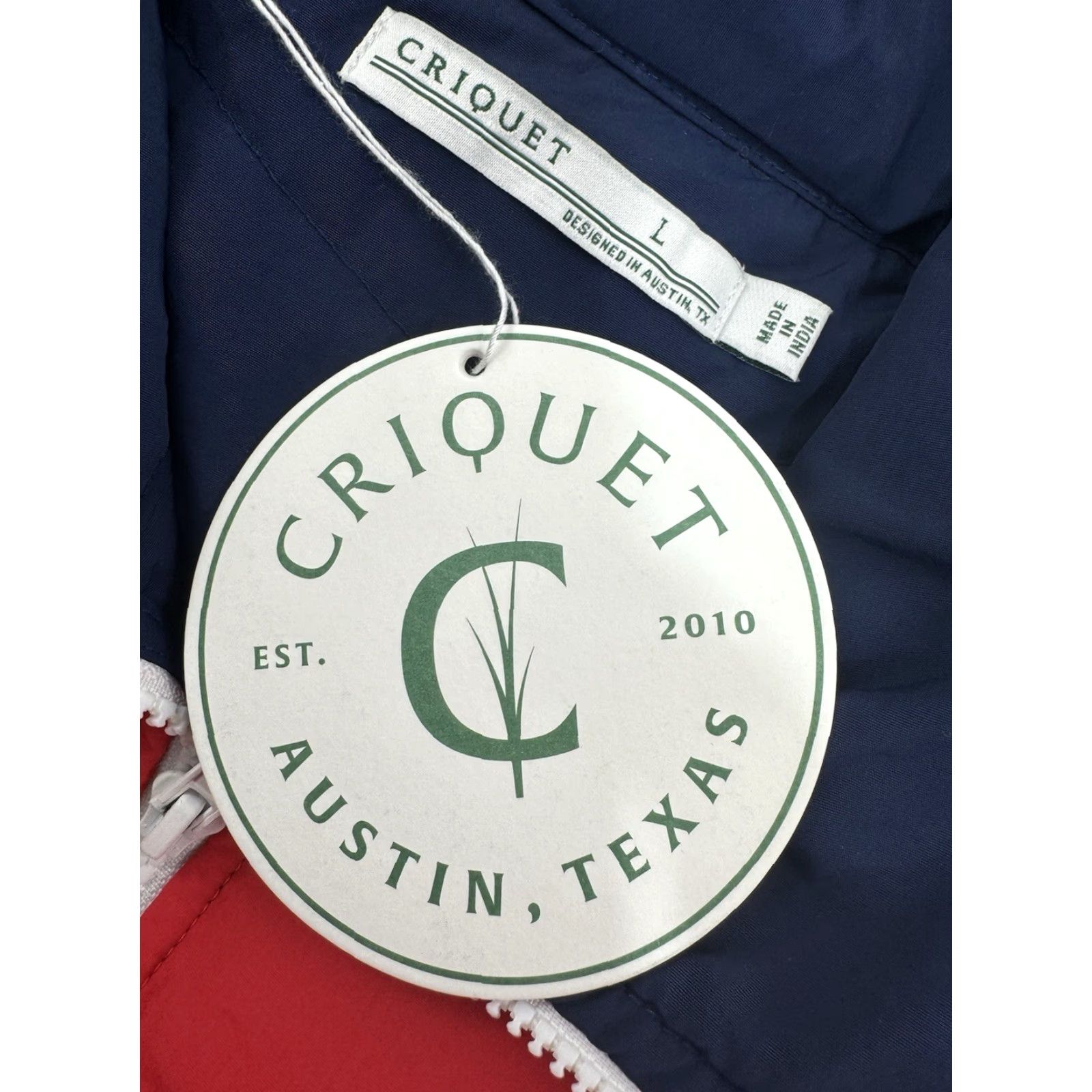 Vintage CRIQUET Jacket L Blue / Red / White Quilted Embroidered Ski Theme Apres Ski NEW w TAG - 2022 Quilt Embroidered L Jacket Mens Size US L / EU 52-54 / 3 - 6 Thumbnail