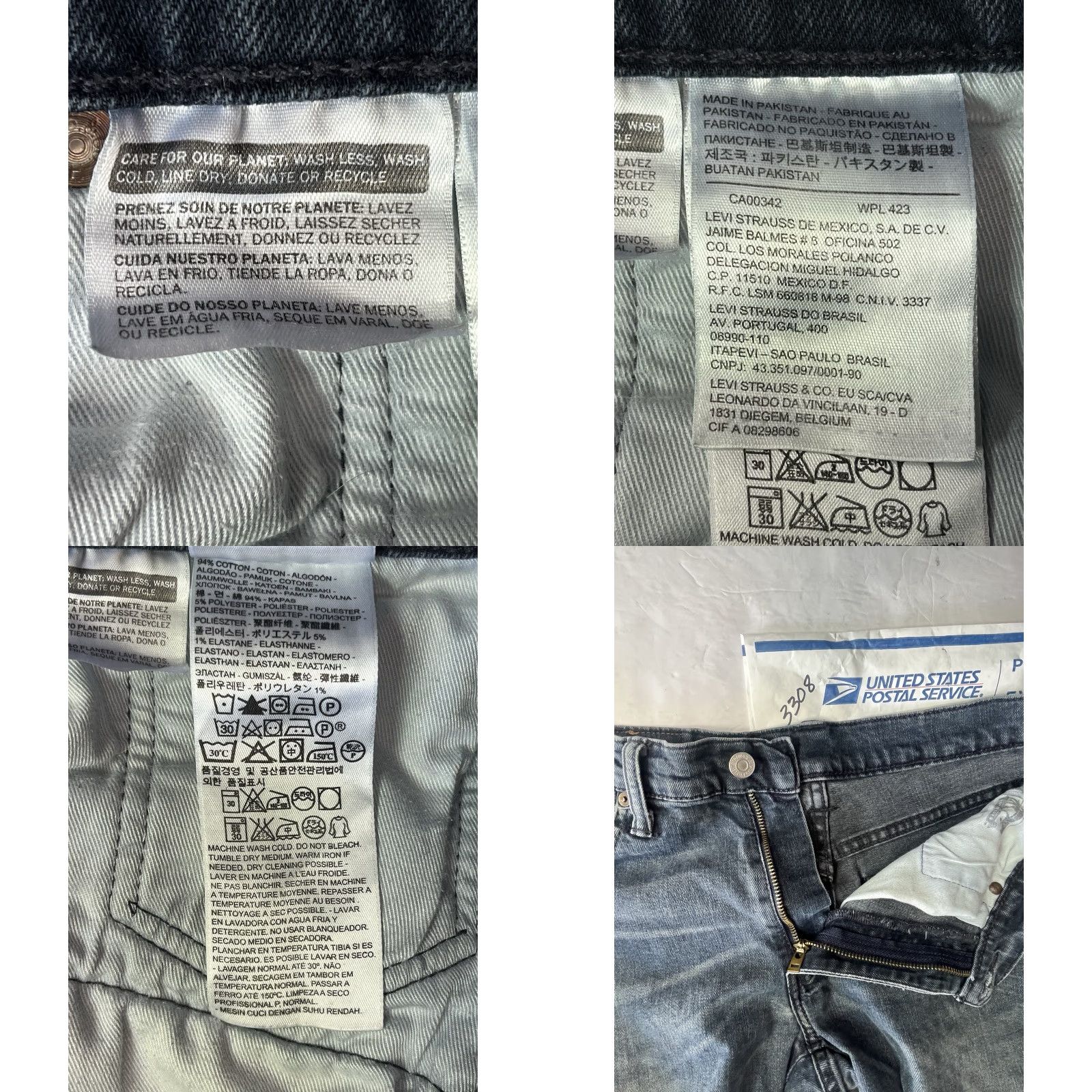 Denime LEVIS BLUE JEANS MENS 541 32x30 ATHLETIC FIT DISTRESSED 100% COTTON DENIM Regular 5-Pocket Size US 32 / EU 48 - 9 Thumbnail