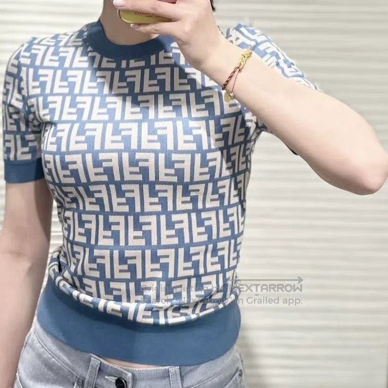Fendi Fendi Monogram Short Sleeve Top Size XXS / US 00 / IT 34 - 6 Thumbnail