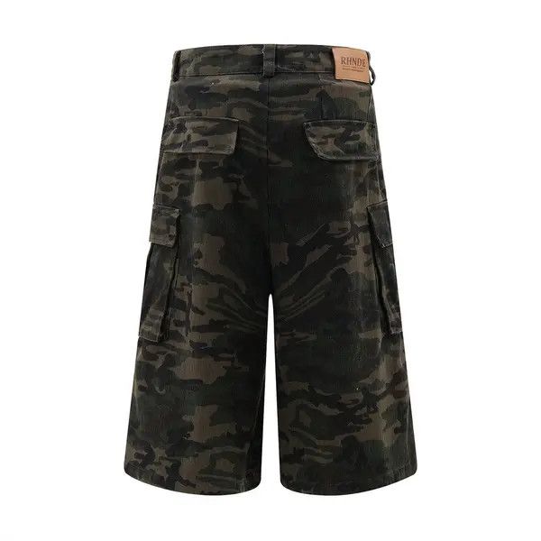 Jean Men's oversize embroidered rose camouflage denim shorts Size US 32 / EU 48 - 3 Thumbnail