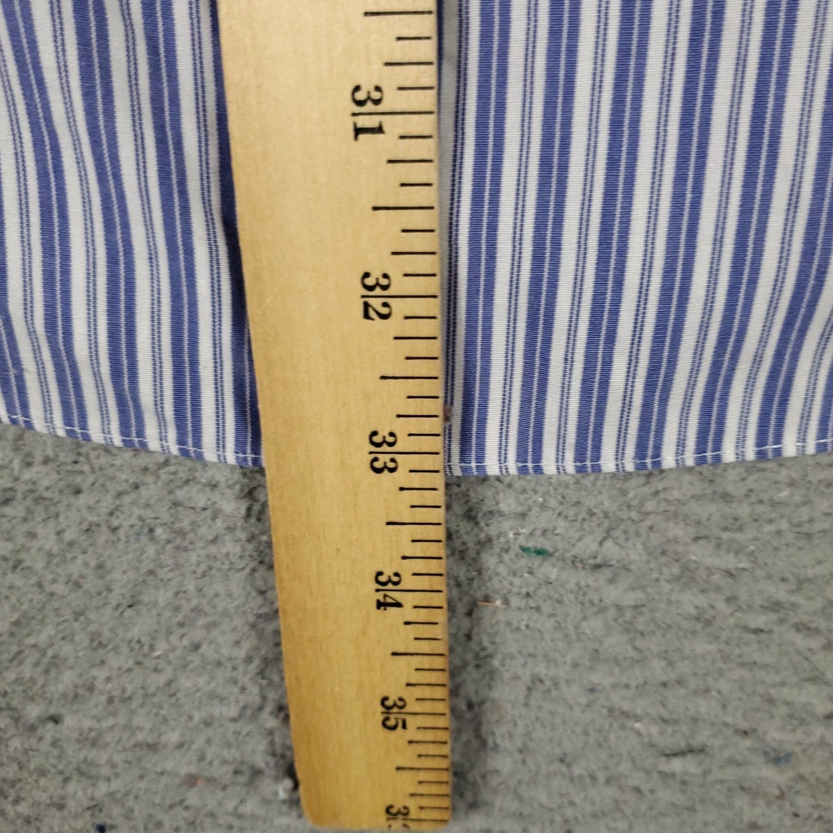 Brooks Brothers Brooks Brothers Dress Shirt Mens 16 Blue Madison Striped Button-Down Long Sleeve Regular Cotton Non-Iron, Classic American 90s? Size 42R - 4 Thumbnail